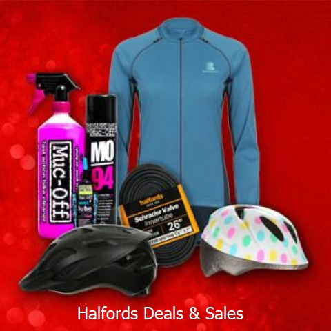 <b>Halfords Spring Sales</b> up to 60% off + extra 8% off for BC members + Clearance items with up to 60% off RRP,. Never beaten on price claim + FREE Click and Collect and delivery over £20