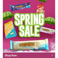Save up to 50% in the <b>Grenade Spring Sales</b> plus an additional 20% off when subscribing to email list. | Collect Loyalty Points and FREE delivery over £40