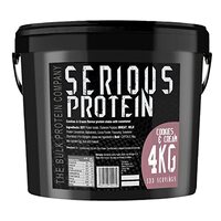 The Bulk Protein Company – <b>SERIOUS PROTEIN</b> – Protein Powder – 4kg – Low Carb – Supports Lean Muscle Growth – Recovery Supplement, 133 Servings, Cookies & Cream