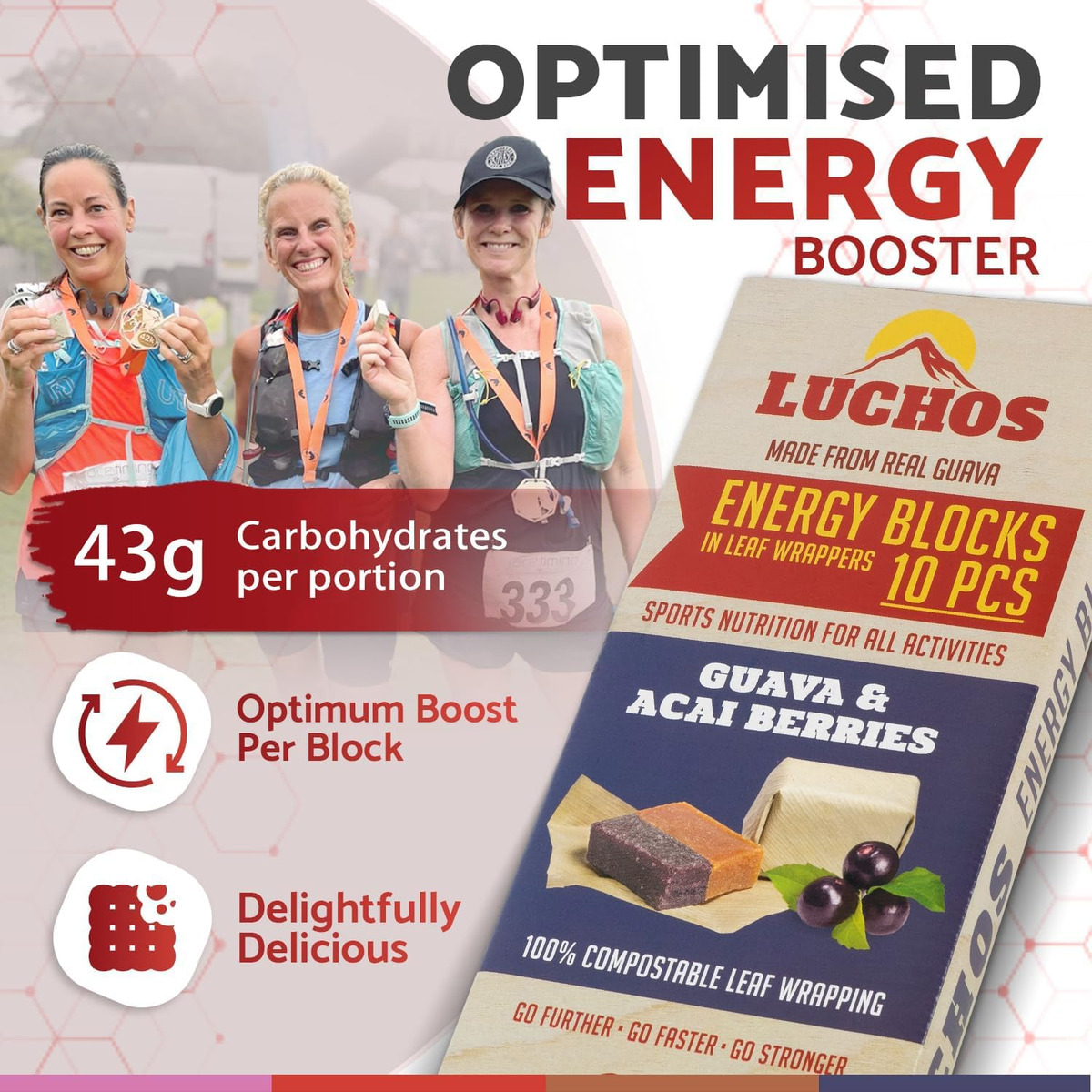 Save up to 40% with <b>Luchos </b>Spring Sales + Exclusive DiscountCode: <b>’CYCLINGBARGAINS20’</b> - NATURAL GUAVA ENERGY, race proven for over 50 years.- FREE delivery over £20.