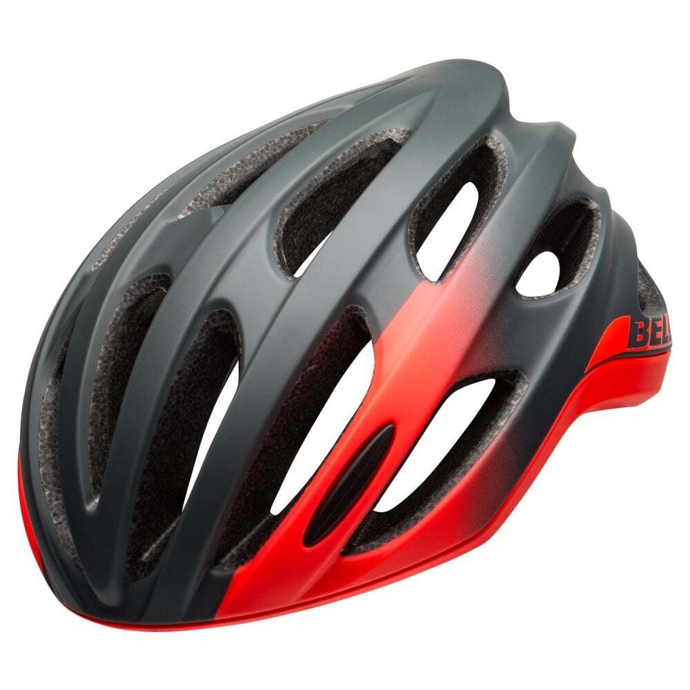 Fawkes Cycles <b>Bell Formula Road Helmet</b> Float Fit (integrated with MIPS) 19 vents - Matte/Gloss Grey/Infrared | Free delivery over £40, 0% finance available and 90 day returns.