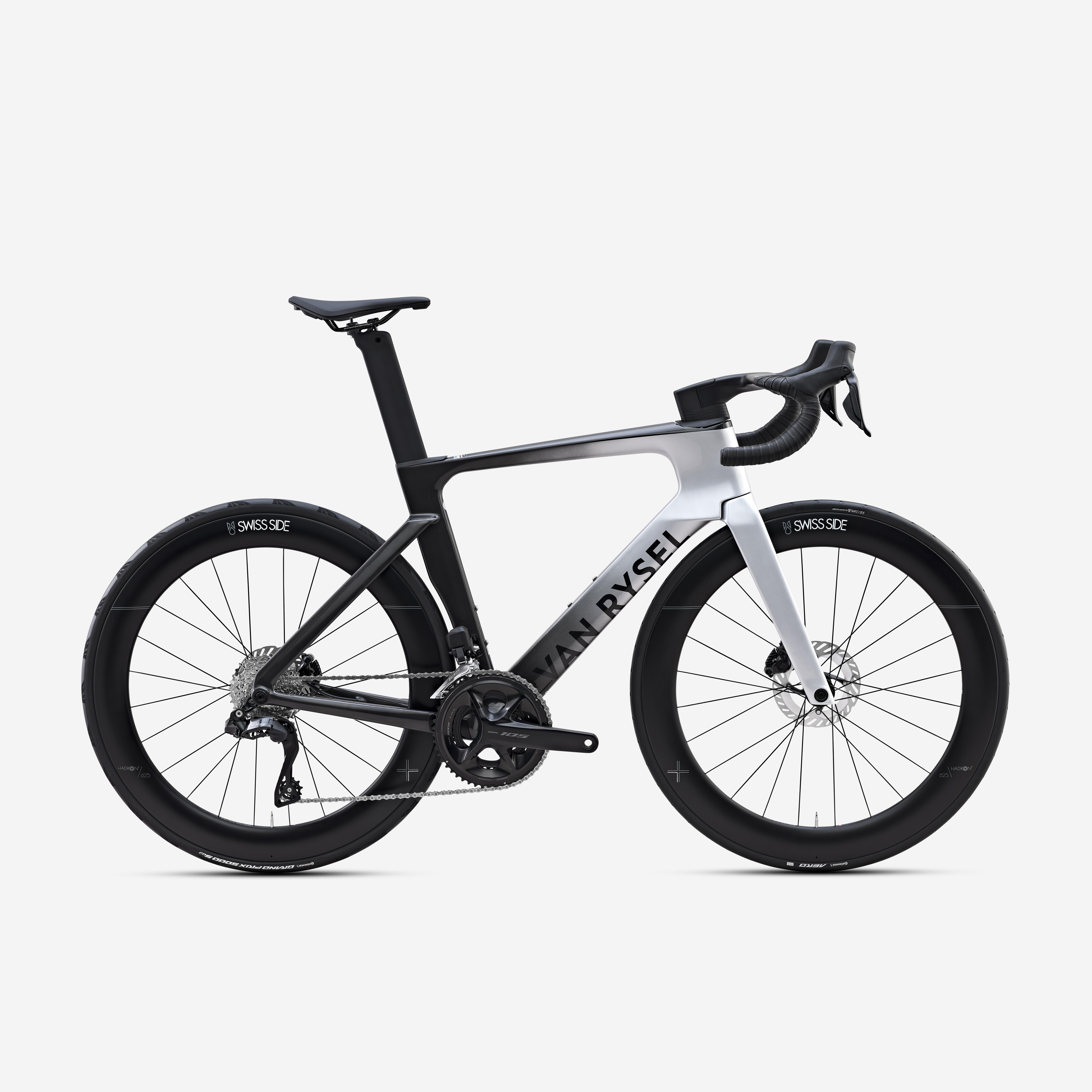 Decathlon UK <b>VAN RYSEL Road Bike</b> Rcr-f Pro Shimano 105 Di2 12v - Grey | FREE Click & Collect at Stores and Asda. 365 Days return available.