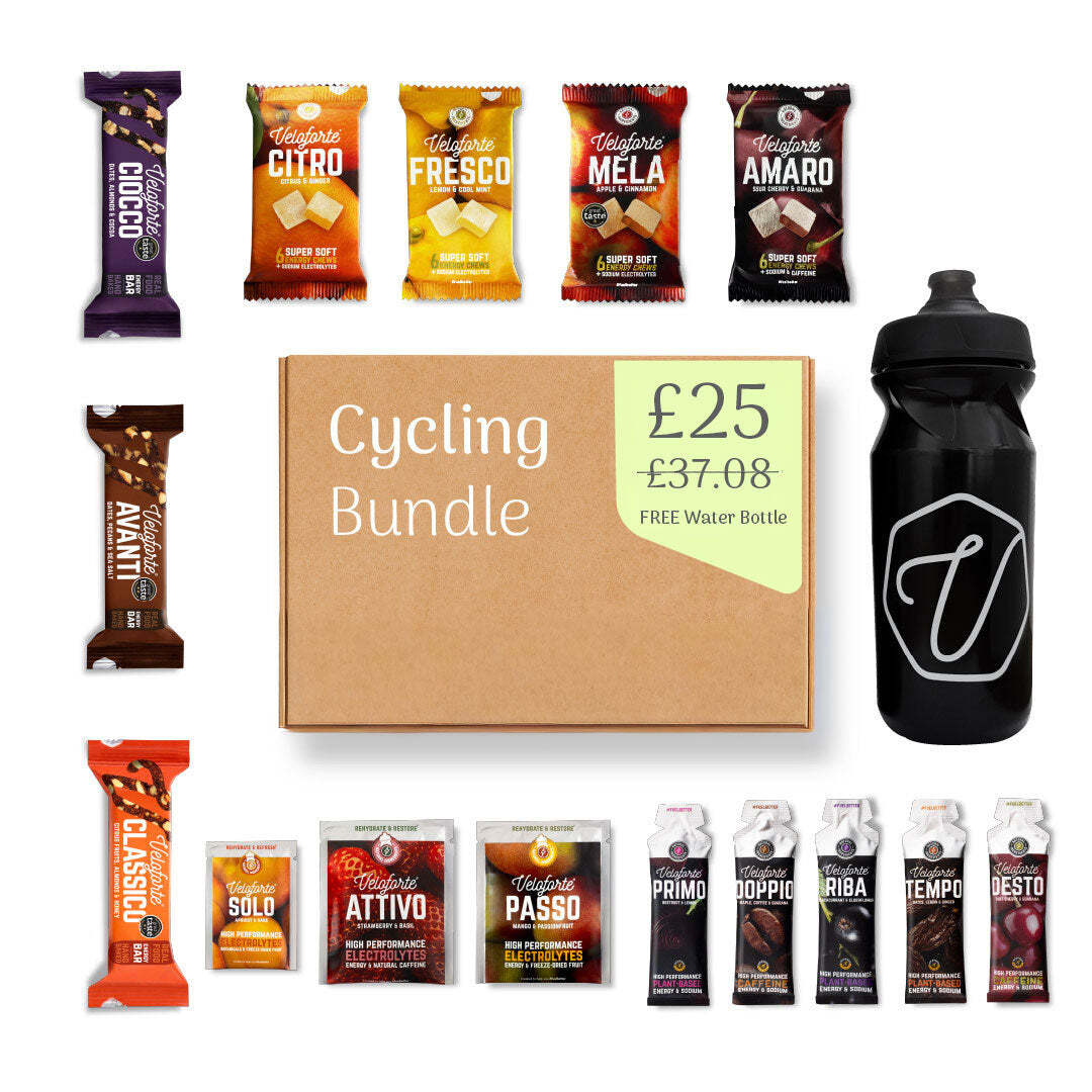 Veloforte Cycling Bundle | Exclusive Code CB-AV20 for 20% off + up to 33% off first order, Subscribe & save 15%, 10% off refuel rewards + FREE delivery over £40
