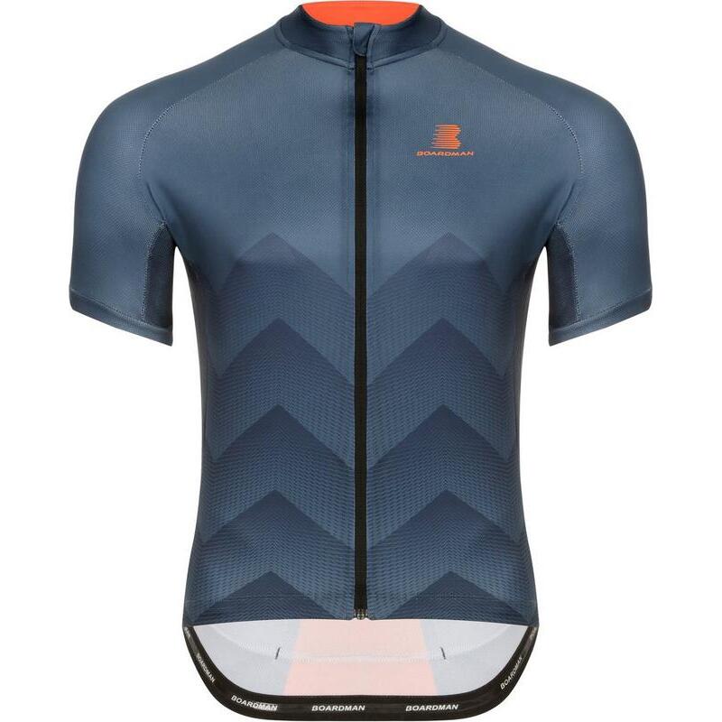 <b>Boardman Mens Cycling Jersey</b> Print Arrow | Extra 8% off for BC Members | Silicon hem grippers, Reflective details Breathable, quick dry fabric to keep you cool