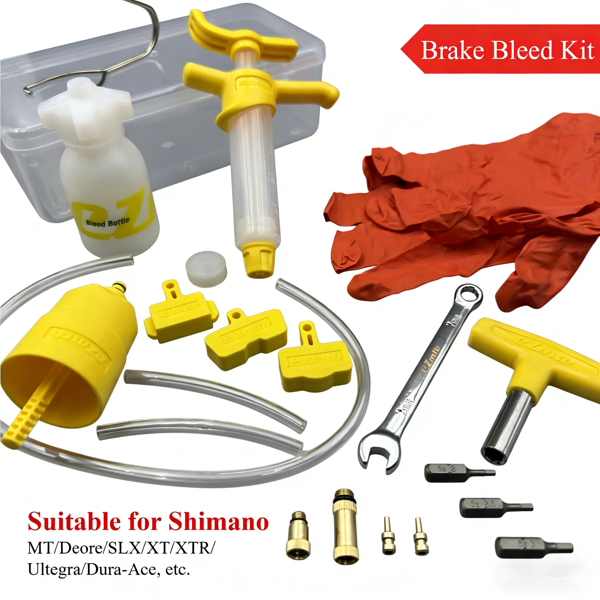 AliExpress NONE 1 Set EZmtb <b>Hydraulic Disc Brake Bleed Kit</b> for Mountain & Road Bikes, Suitable for Shimano MT/Deore/XT/XTR/SLX/Ultegra/Dura-Ace