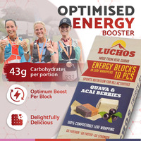 Save 20% on <b>Luchos</b> using our <b>"EXCLUSIVE" Code CB20</b> & Spring Sales, NATURAL GUAVA ENERGY, race proven for 50 years | 20% off Subscription +10% first order & FREE delivery over £25.