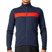 Balfes Bikes <b>Castelli Raddoppia 3 Jacket</b> in Savile Blue/Red Reflex, Small Only | Free postage over £30, £10 off first order, price match & 0% finance.
