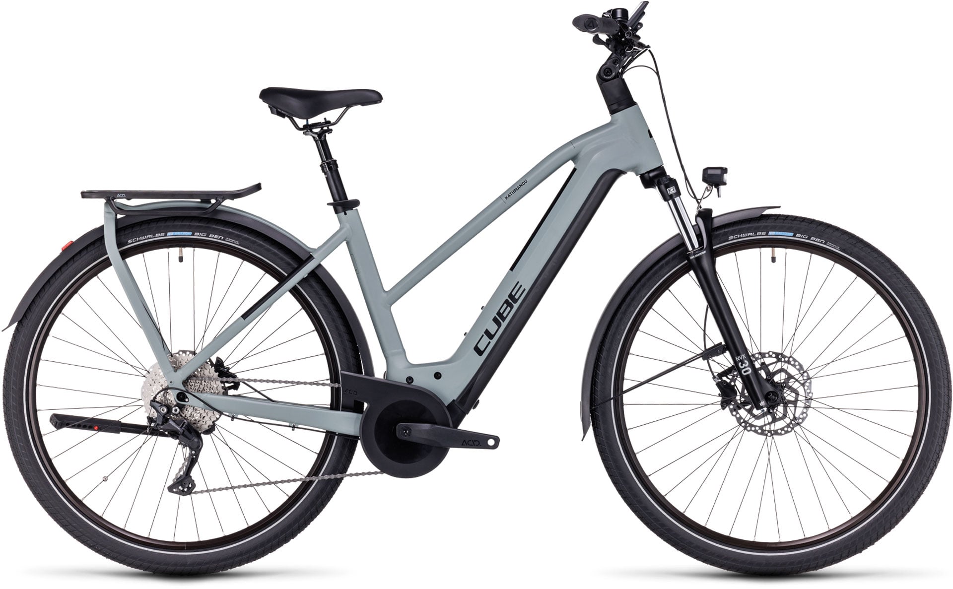 The Electric Bike Shop Cube Ex-Display Kathmandu Hybrid One 750 Electric Bike in Swamp Grey & Black Trapeze Small 50cm Frame Trapeze Small 50cm. Swamp Grey & Black