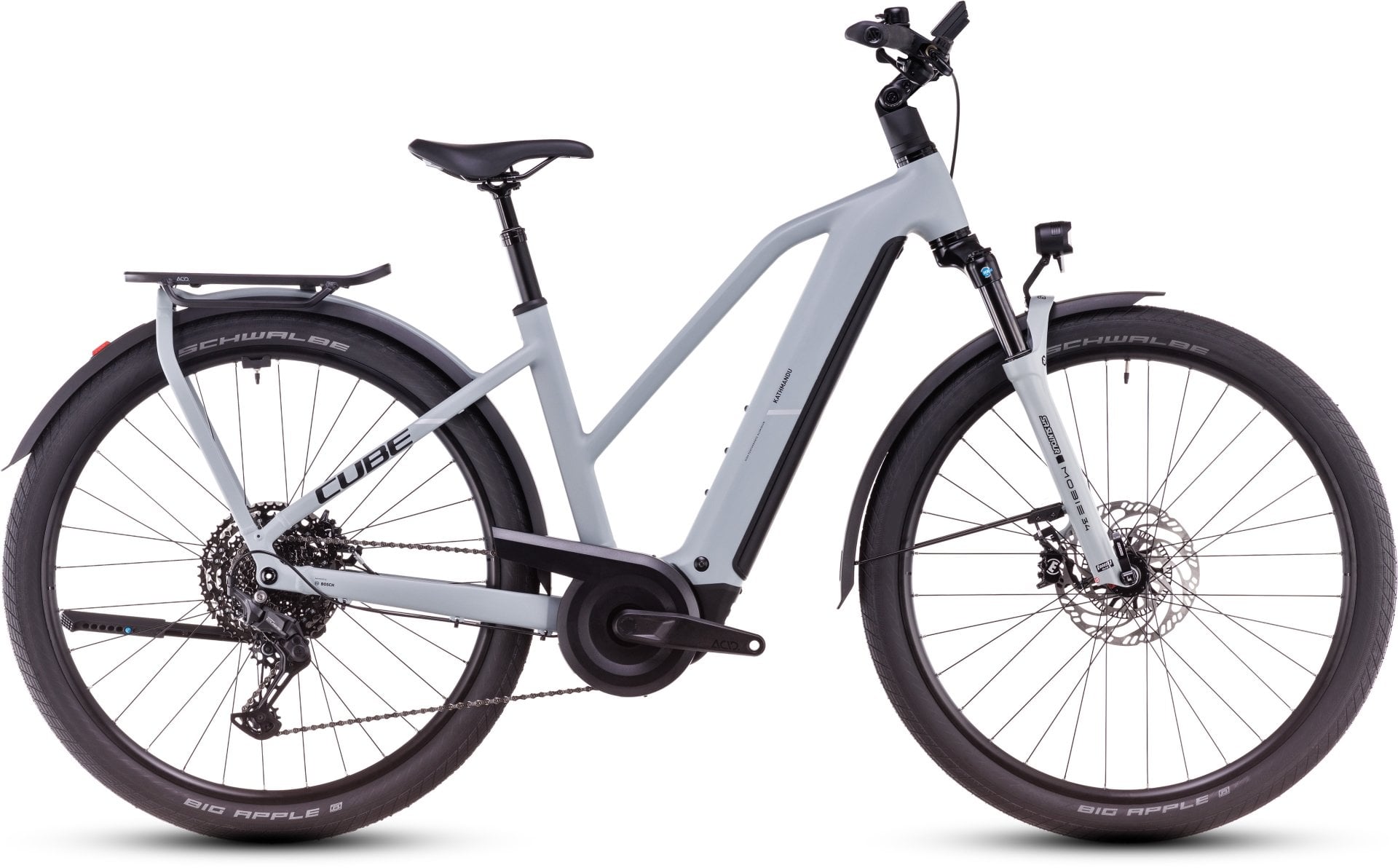 The Electric Bike Shop Cube Kathmandu Hybrid EX 800 Electric Bike With ABS In Haze & Black Trapeze Small 50cm Haze & Black