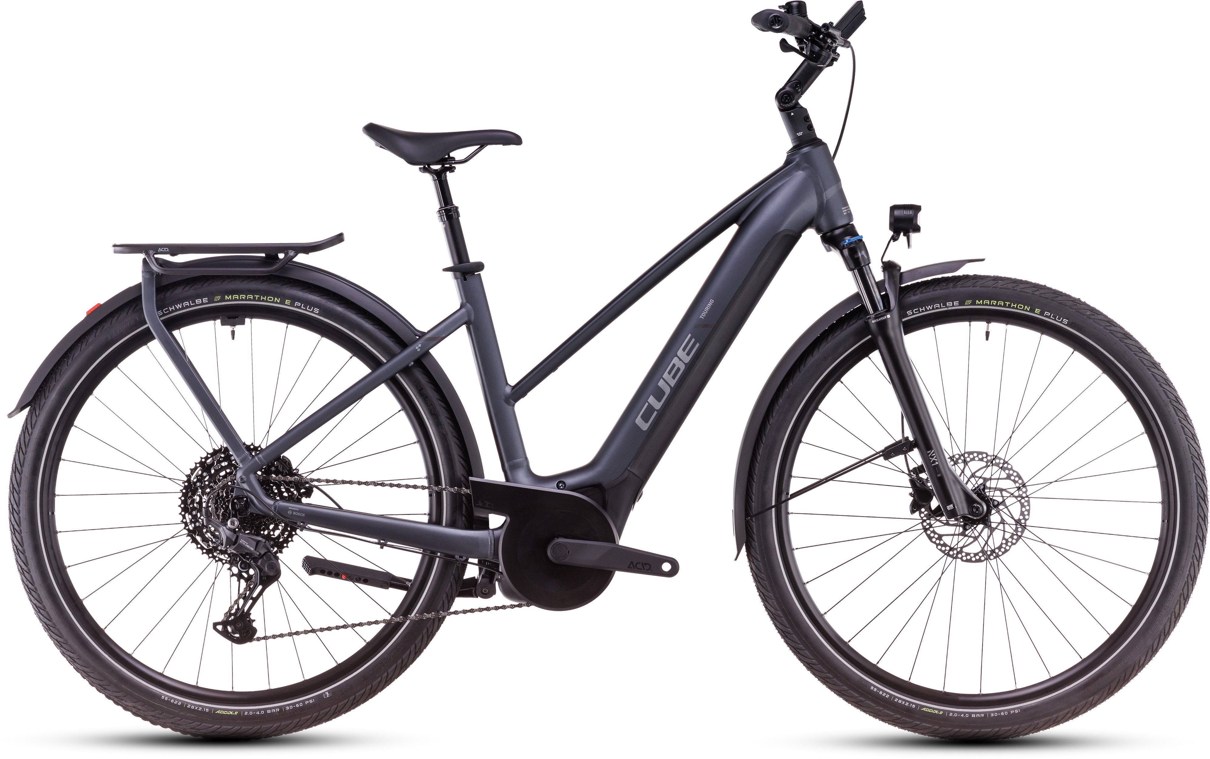 The Electric Bike Shop Cube Touring Hybrid Pro 625 Electric Bike In Metallic Grey Or Cinnamon & Orange Trapeze Small 50cm Metallic Grey & Chrome