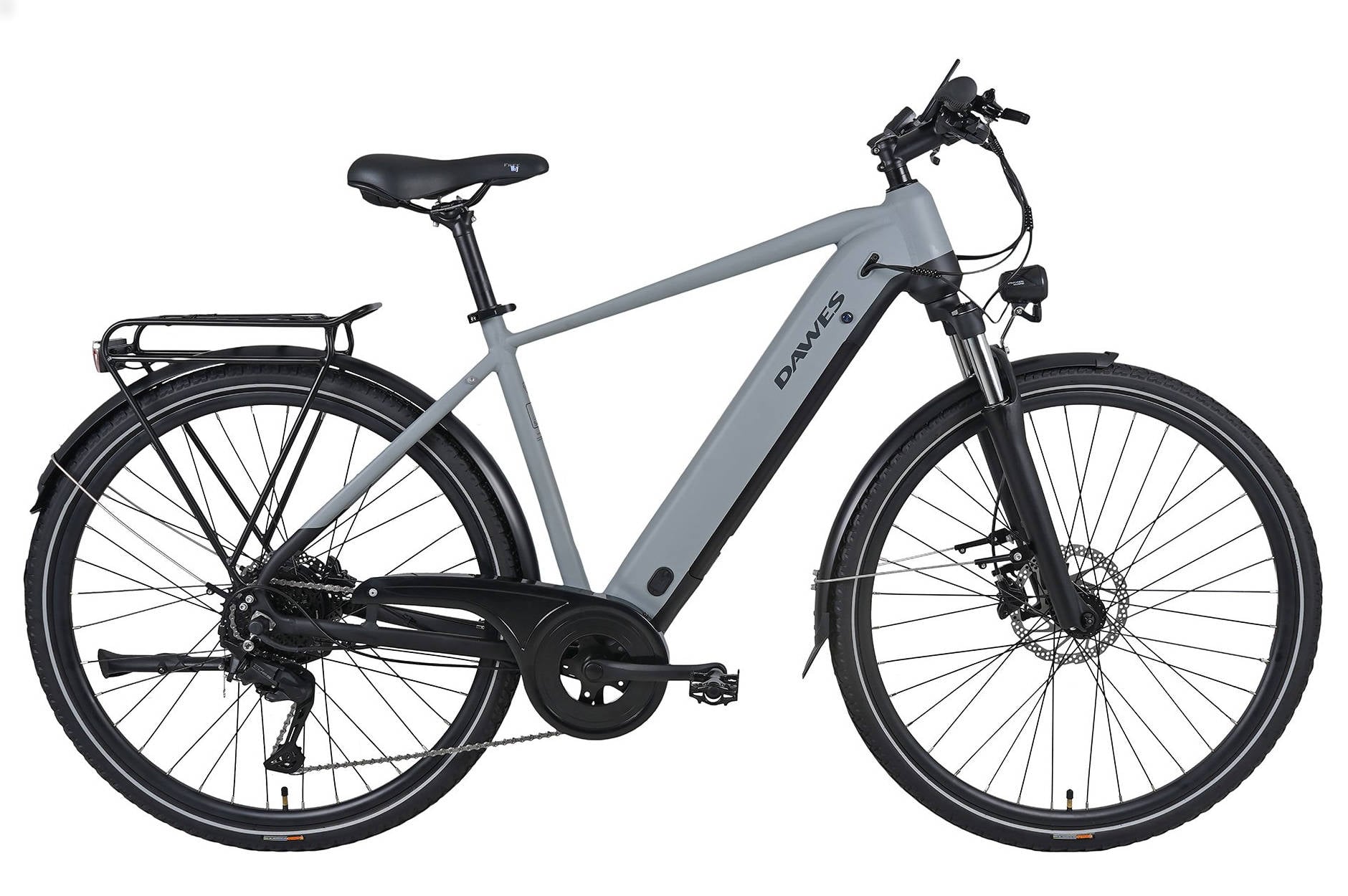 The Electric Bike Shop Dawes 2025 Spire 2.0 Cues Crossbar Electric Bike With Hub Motor In Light Grey & Black Medium 17in Light Grey & Black