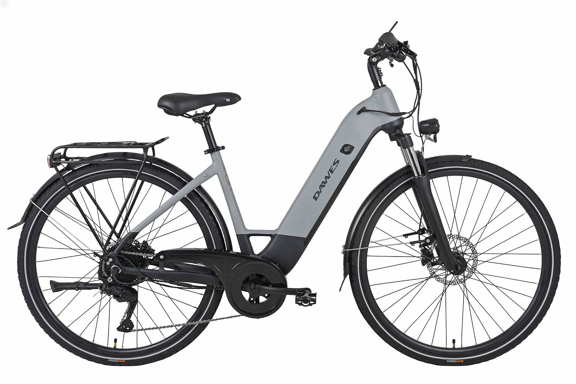 The Electric Bike Shop Dawes 2025 Spire 2.0 Cues Low Step Electric Bike With Hub Motor In Light Grey & Black Small 15 inch Light Grey & Black