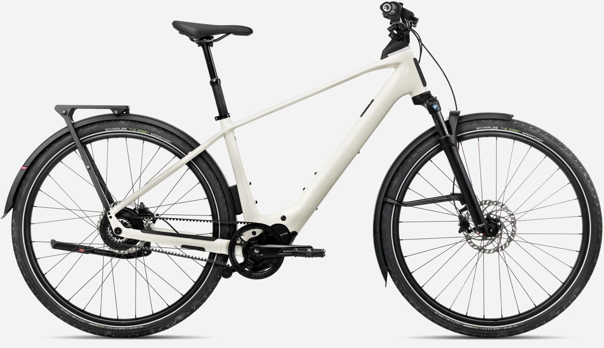 The Electric Bike Shop Orbea 2025 Kemen Tour 10 Electric Bike With Belt Drive In Ivory White Medium 630Wh Battery Ivory White