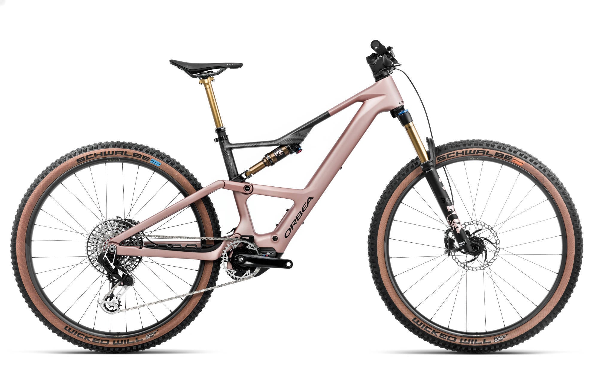 The Electric Bike Shop Orbea 2025 Rise SL M-LTD 630W Electric Full Suspension Mountain Bike In Tanzanite, Cosmic Or Desert Rose Medium 46.5cm Desert Rose