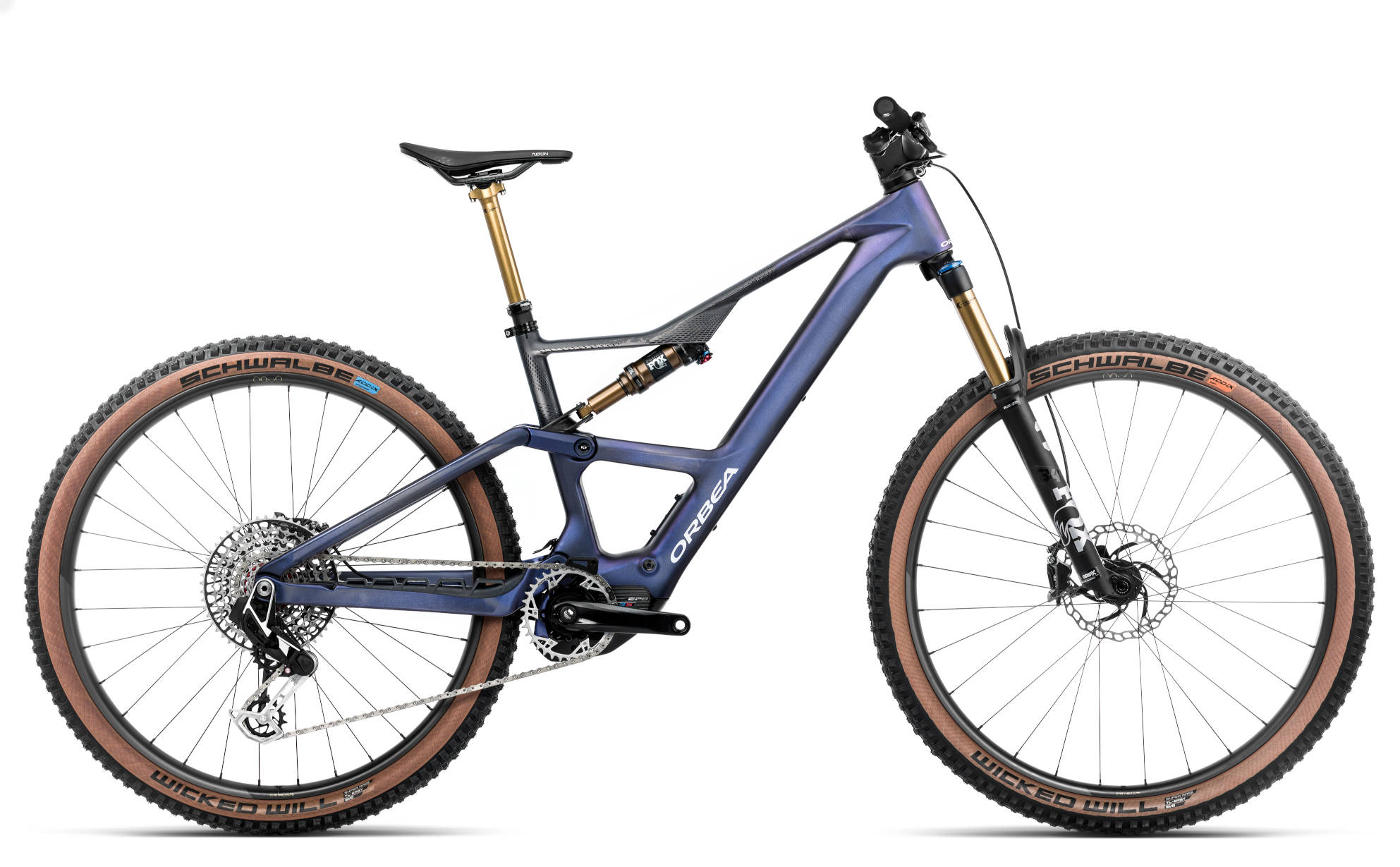 The Electric Bike Shop Orbea 2025 Rise SL M-LTD 630W Electric Full Suspension Mountain Bike In Tanzanite, Cosmic Or Desert Rose Medium 46.5cm Tanzanite Carbon