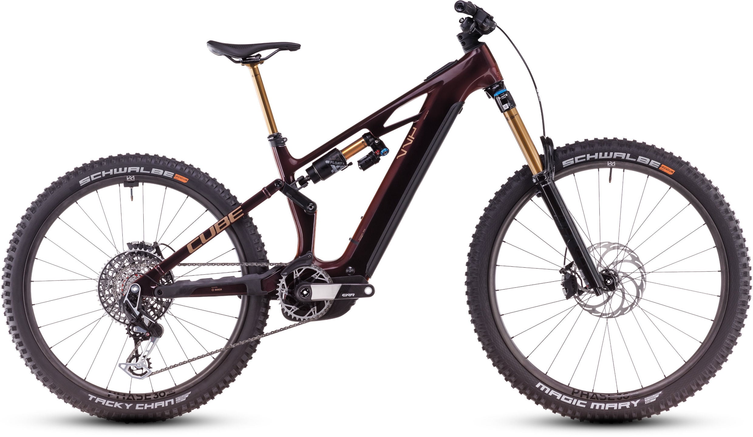 The Electric Bike Shop Cube Stereo Hybrid One77 HPC SLT 800 Electric Full Suspension Mountain Bike In Solar Eclipse & Bronze Small Solar Eclipse & Bronze
