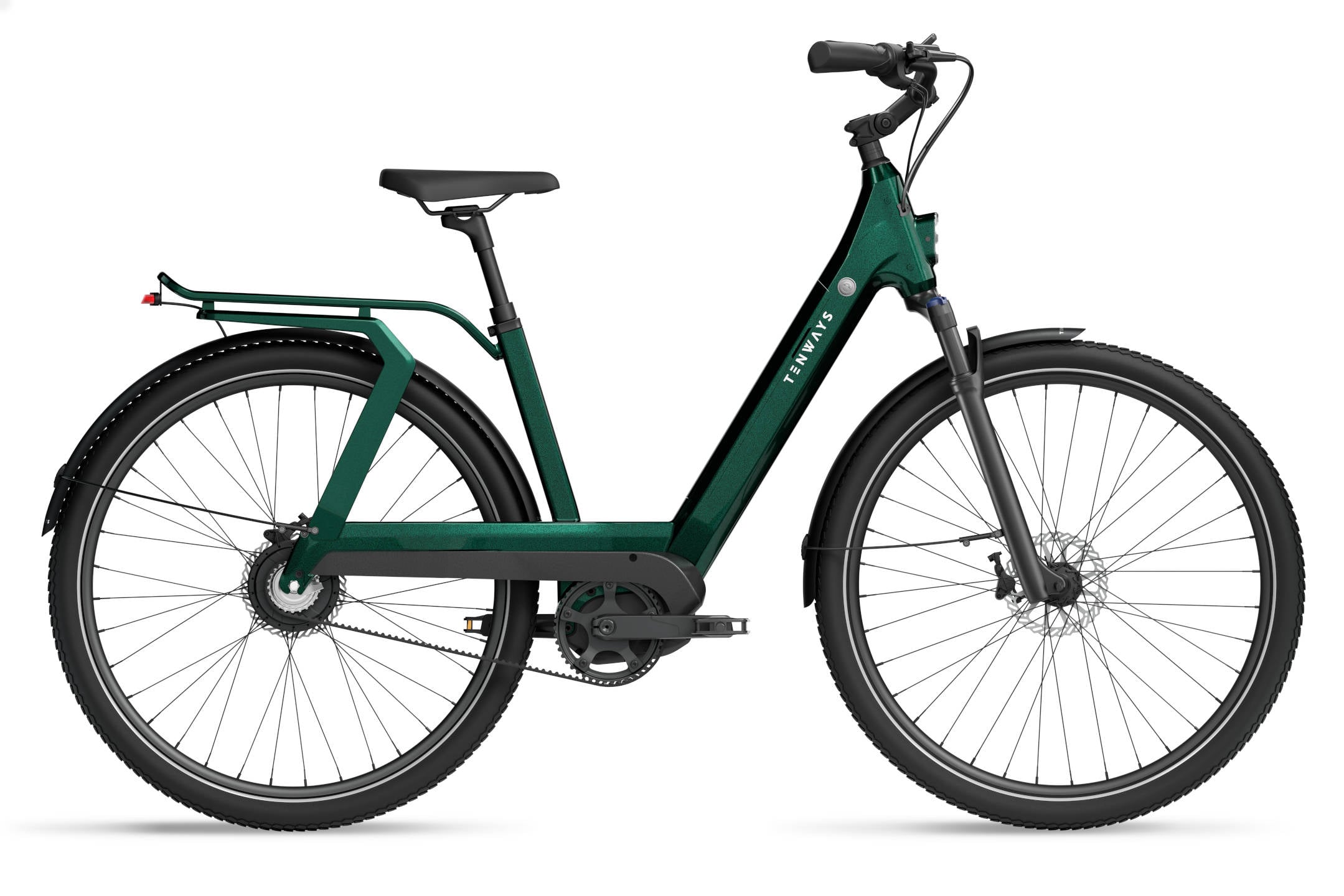 The Electric Bike Shop Tenways Ex-Demo 2025 AGO T Electric Bike With Belt Drive & Enviolo Stepless Shifting Hub In Jungle Green Medium 48cm Frame Medium 48cm For Riders 165cm-195cm Jungle Green