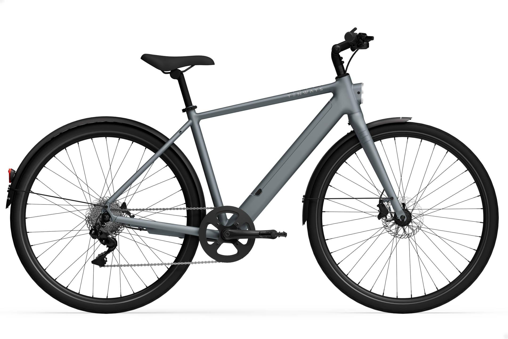 The Electric Bike Shop Tenways 2025 CGO600 Plus Electric Bike In Pebble Grey Or Sky Blue Crossbar X-Large 58cm Pebble Grey