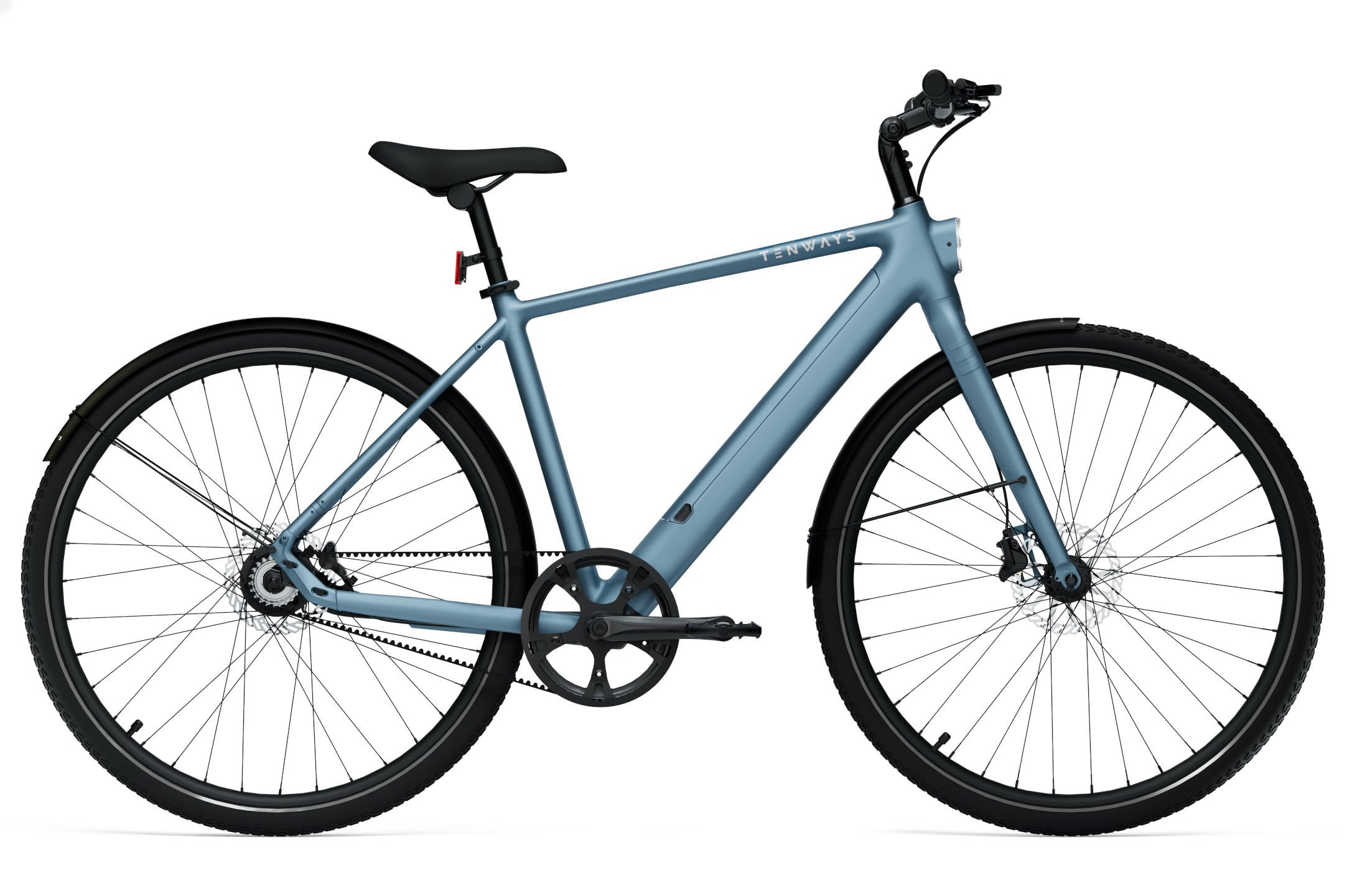 The Electric Bike Shop Tenways 2025 CGO600 Pro Electric Bike With Belt Drive In Pebble Grey, Sky Blue, Midnight Black, Avocado Green, Or Ltd Edition Mint Crossbar Medium 50cm. Sky Blue.