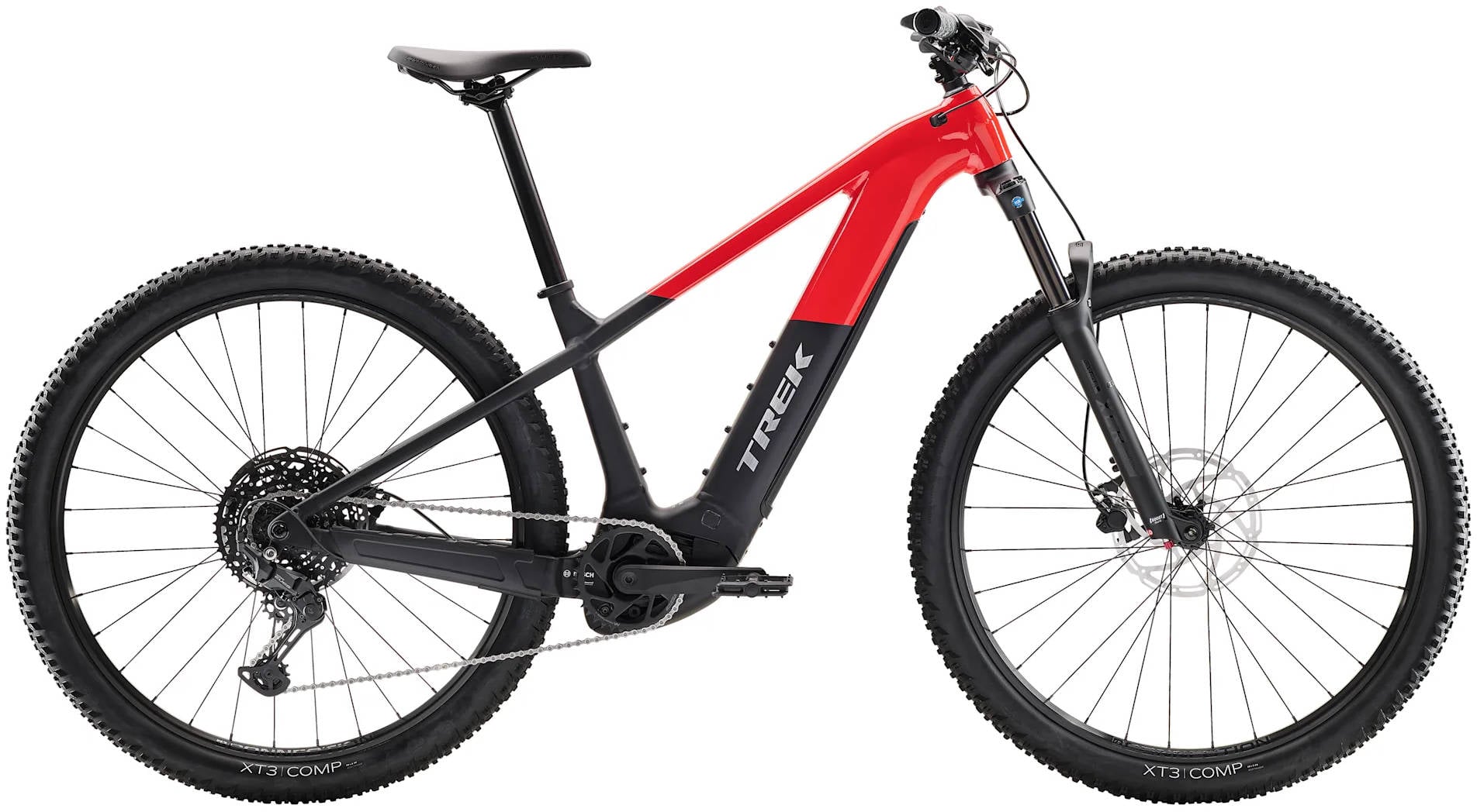 The Electric Bike Shop Trek 2026 Powerfly+ 4 Gen 5 600Wh Electric Hardtail Mountain Bike In Gloss Radioactive Red & Matte Dark Star Small Gloss Radioactive Red & Matte Dark Star