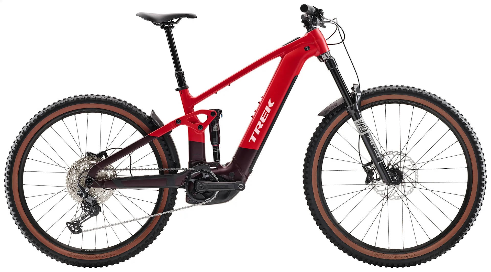 The Electric Bike Shop Trek 2026 Rail+ 5 Gen 5 Electric Full Suspension Mountain Bike In Viper Red Small 15.5in Viper Red