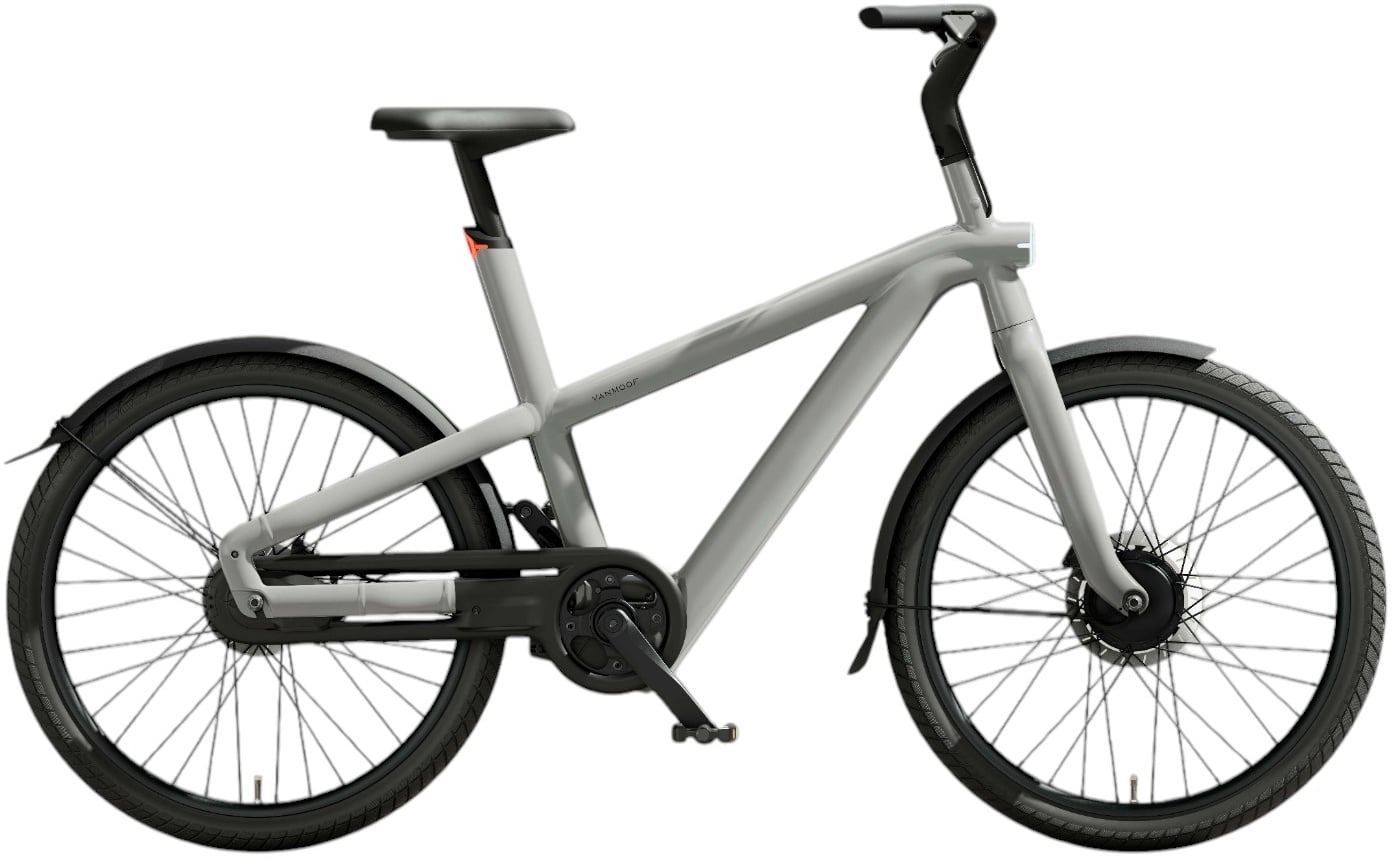 The Electric Bike Shop Vanmoof 2025 A5 Electric Bike With Hub Motor & Auto Hub Gear In Dark Grey or Light Grey Step-In One Size Light Grey