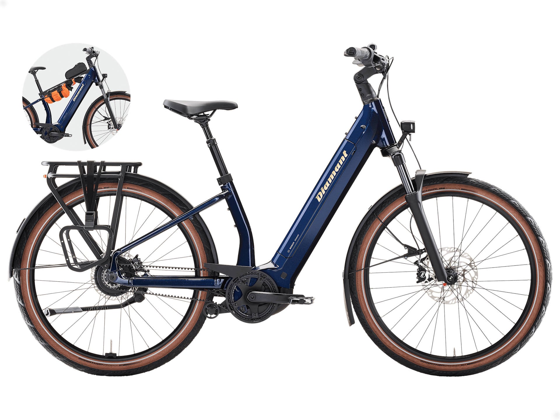 The Electric Bike Shop Diamant 2026 Suvea Style 800Wh Convertible Low-Step Electric Bike With Belt Drive Hub Gear In Midnight Blue Large / X-Large 53cm Midnight Blue