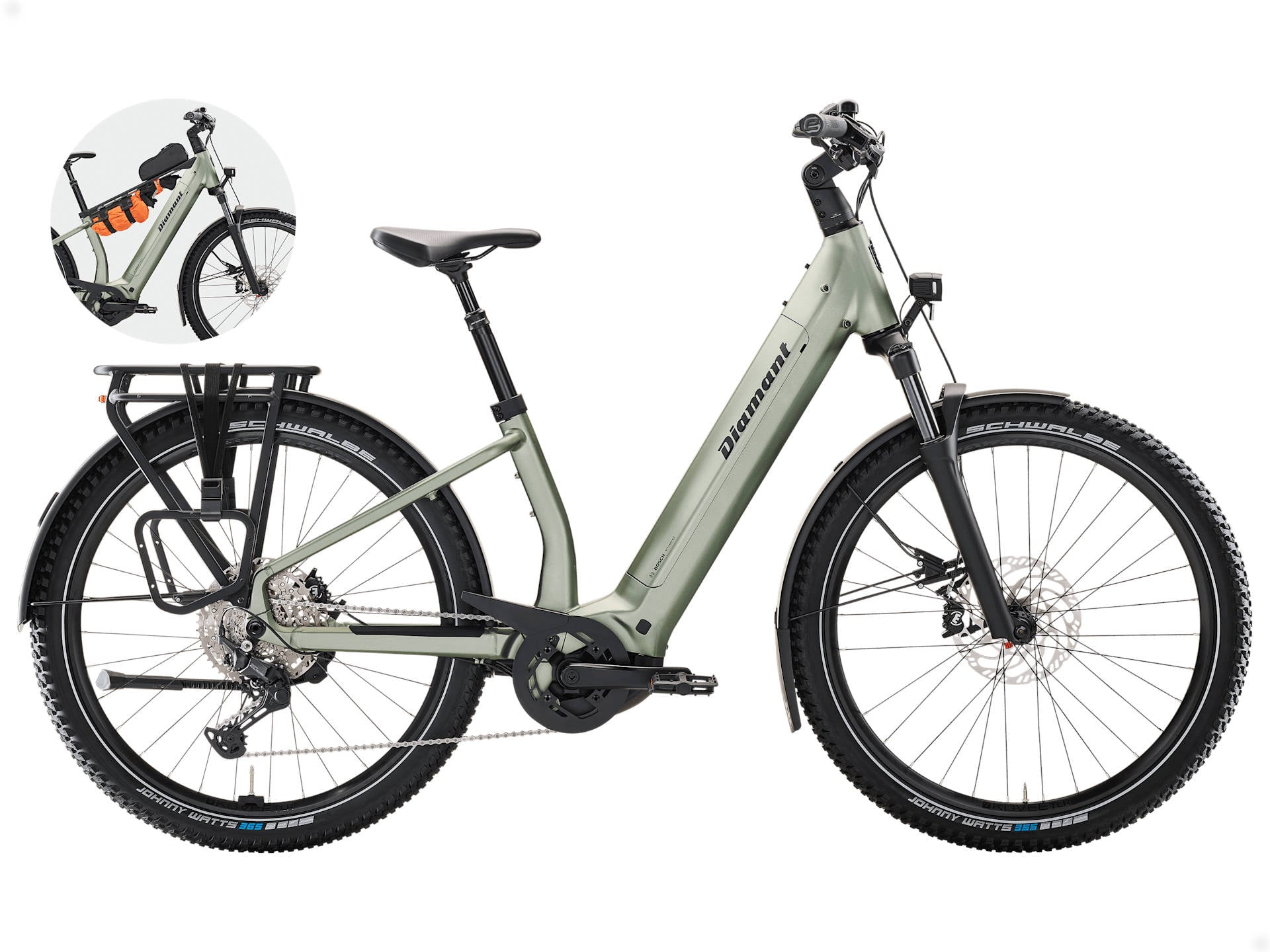 The Electric Bike Shop Diamant 2026 Suvea Trip Plus 800Wh Convertible Low-Step Electric Bike In Hay Green Small / Medium 43cm Hay Green