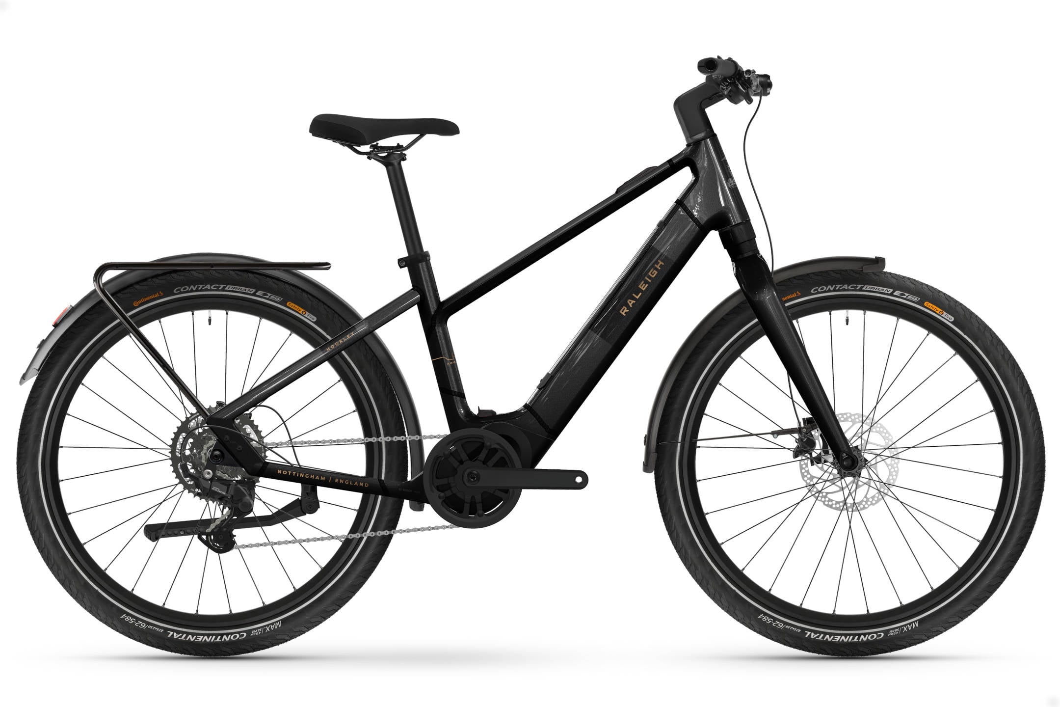 The Electric Bike Shop Raleigh 2026 Hockley Crossbar Electric Bike In Black Flat Gloss Medium 40cm Black Flat Gloss