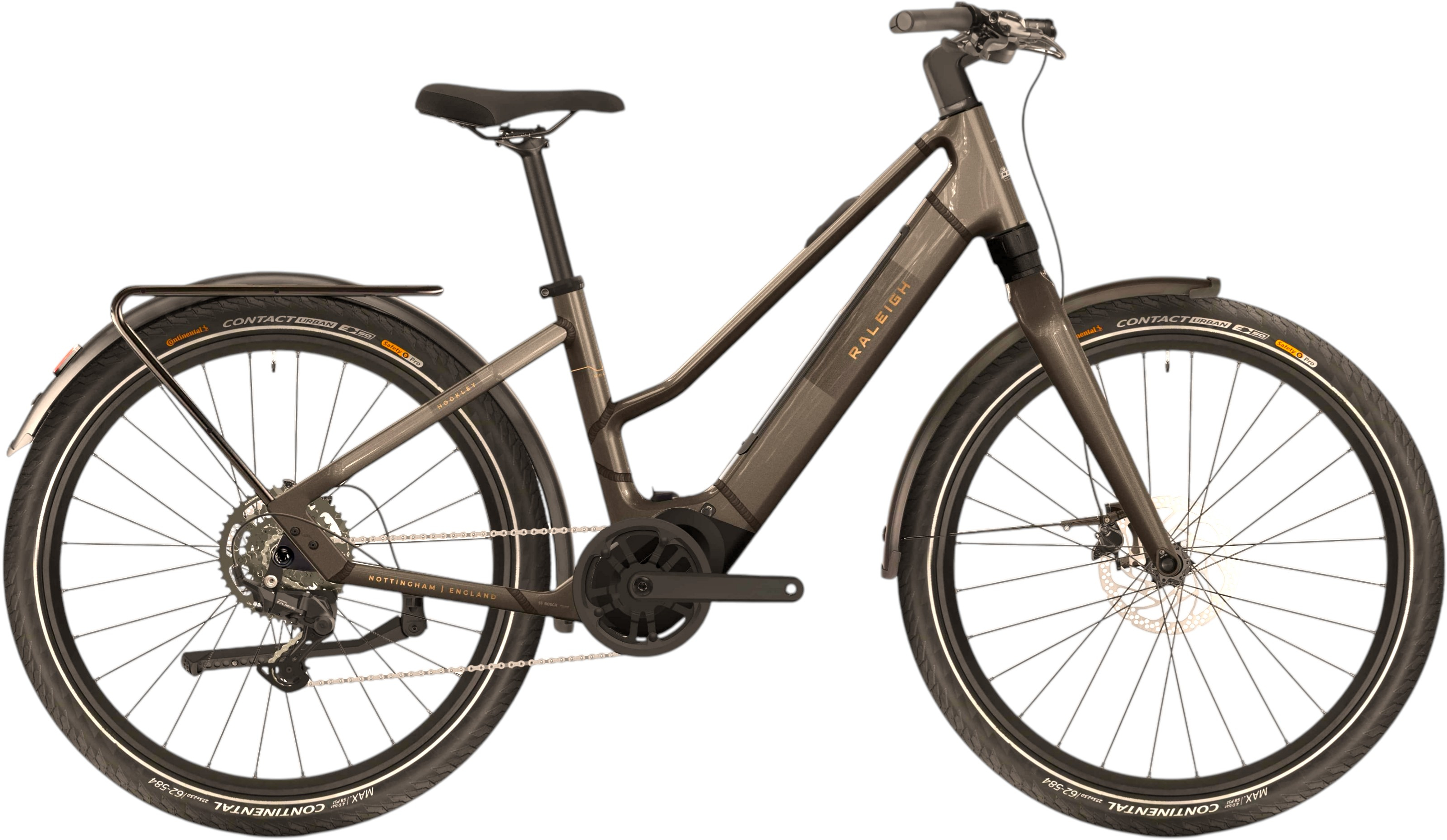 The Electric Bike Shop Raleigh 2026 Hockley Mid-Step Electric Bike In Coffee Gloss X-Small 40cm Coffee Gloss