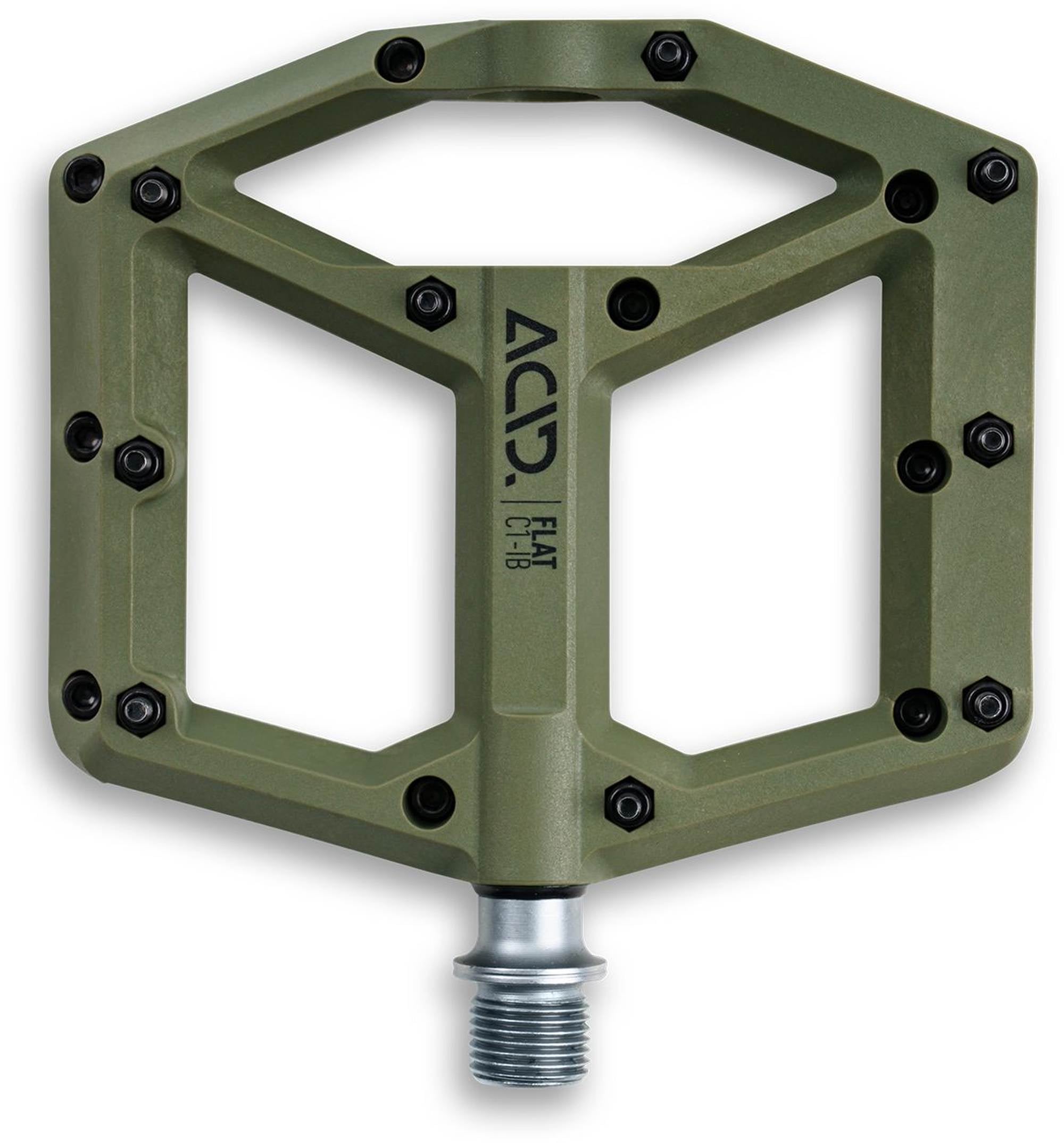 The Electric Bike Shop Acid Pedals Flat C1-IB In Black, Blue, Red, Grey Or Olive Olive