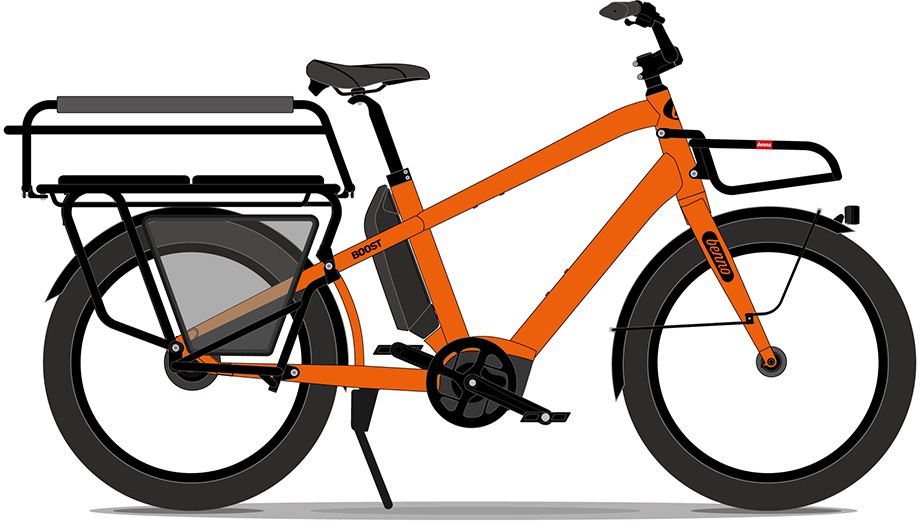 The Electric Bike Shop Benno Boost CX EVO 5 Family Kit Regular Electric Cargo Bike In Anthracite Grey Or Neon Orange Neon Orange