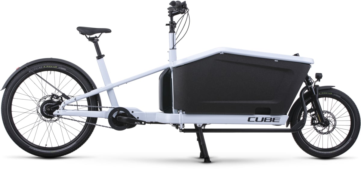 The Electric Bike Shop Cube Cargo Hybrid 500 Electric Cargo Bike In Flash White Or Blue & Lime Flash White & Black