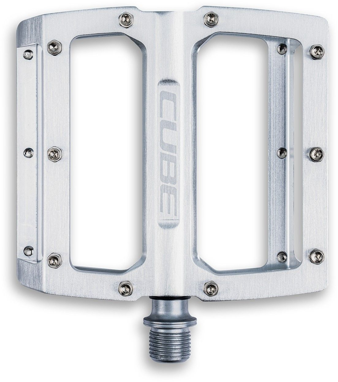 The Electric Bike Shop Cube Pedals All Mountain In Black, Silver, Blue, Red or Green Silver