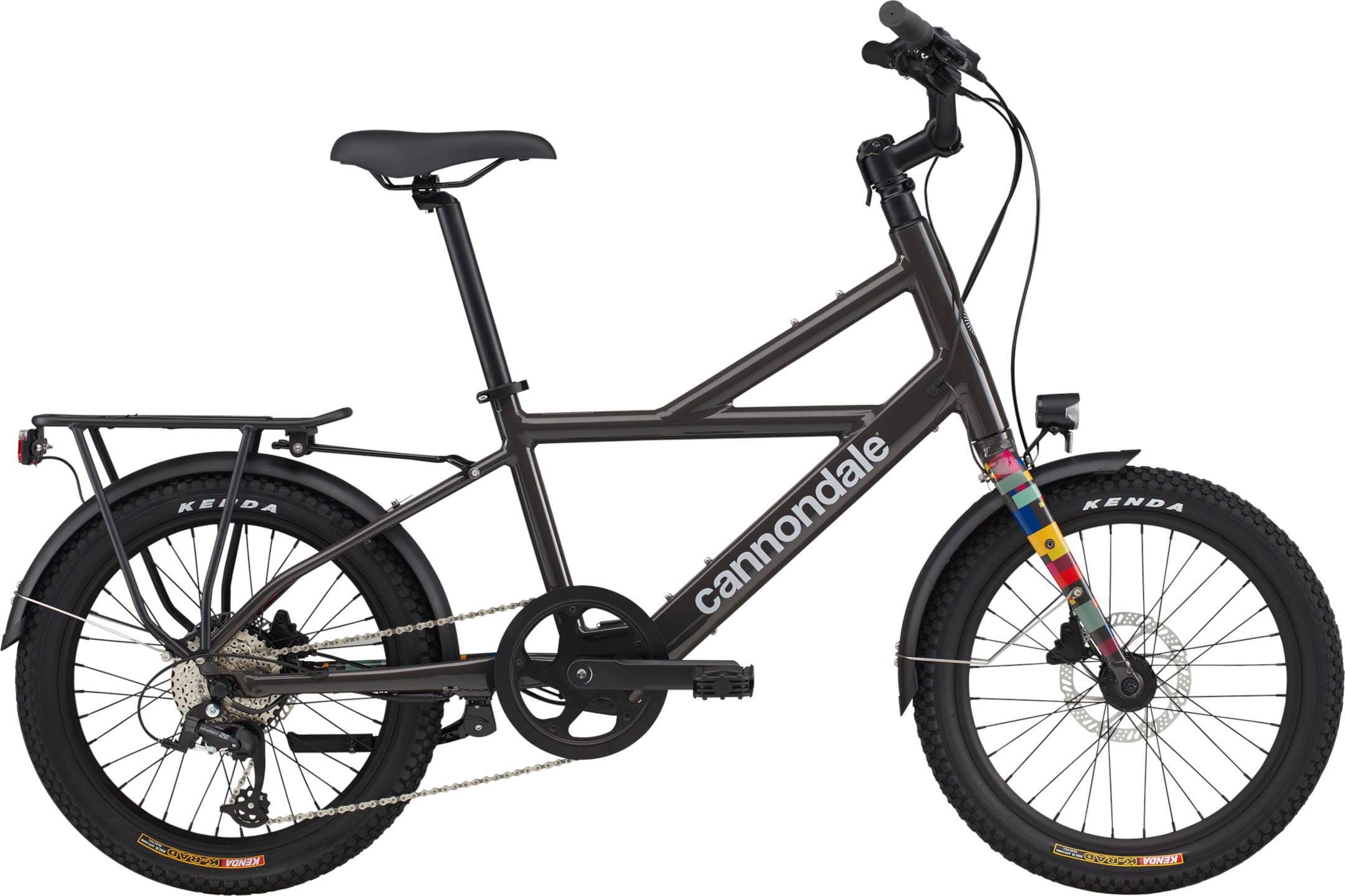 The Electric Bike Shop Cannondale Compact Neo Electric Bike With Hub Motor And Folding Stem & Pedals In Smoke Black One Size For Riders 4ft 5in to 6ft 1in Smoke Black