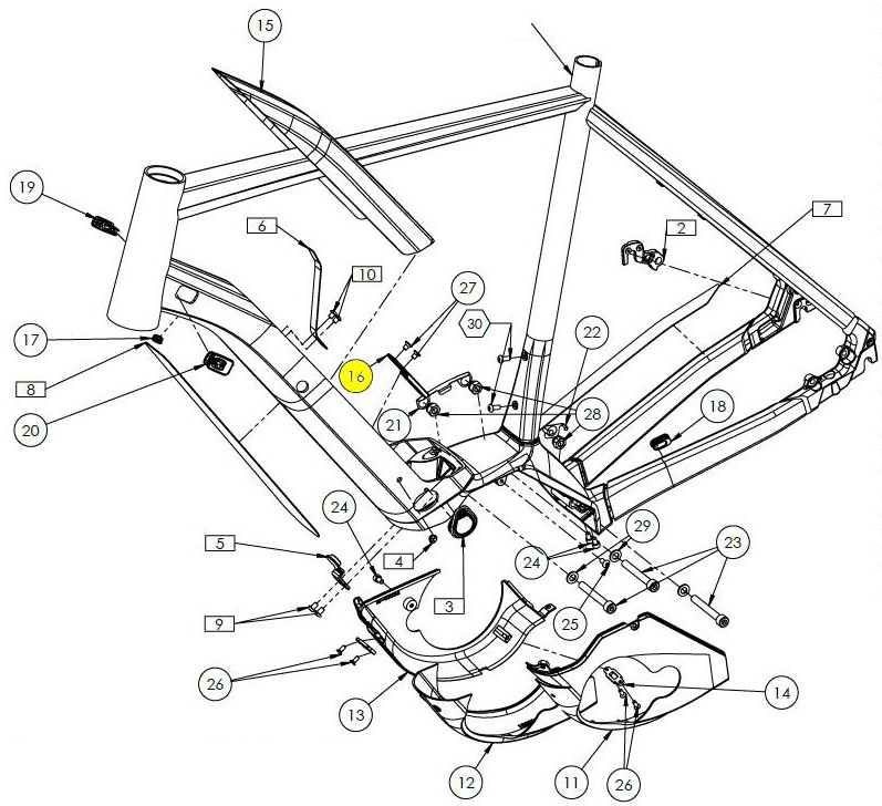 The Electric Bike Shop Cube Adapter Plate Battery Mount Rear 16-05848
