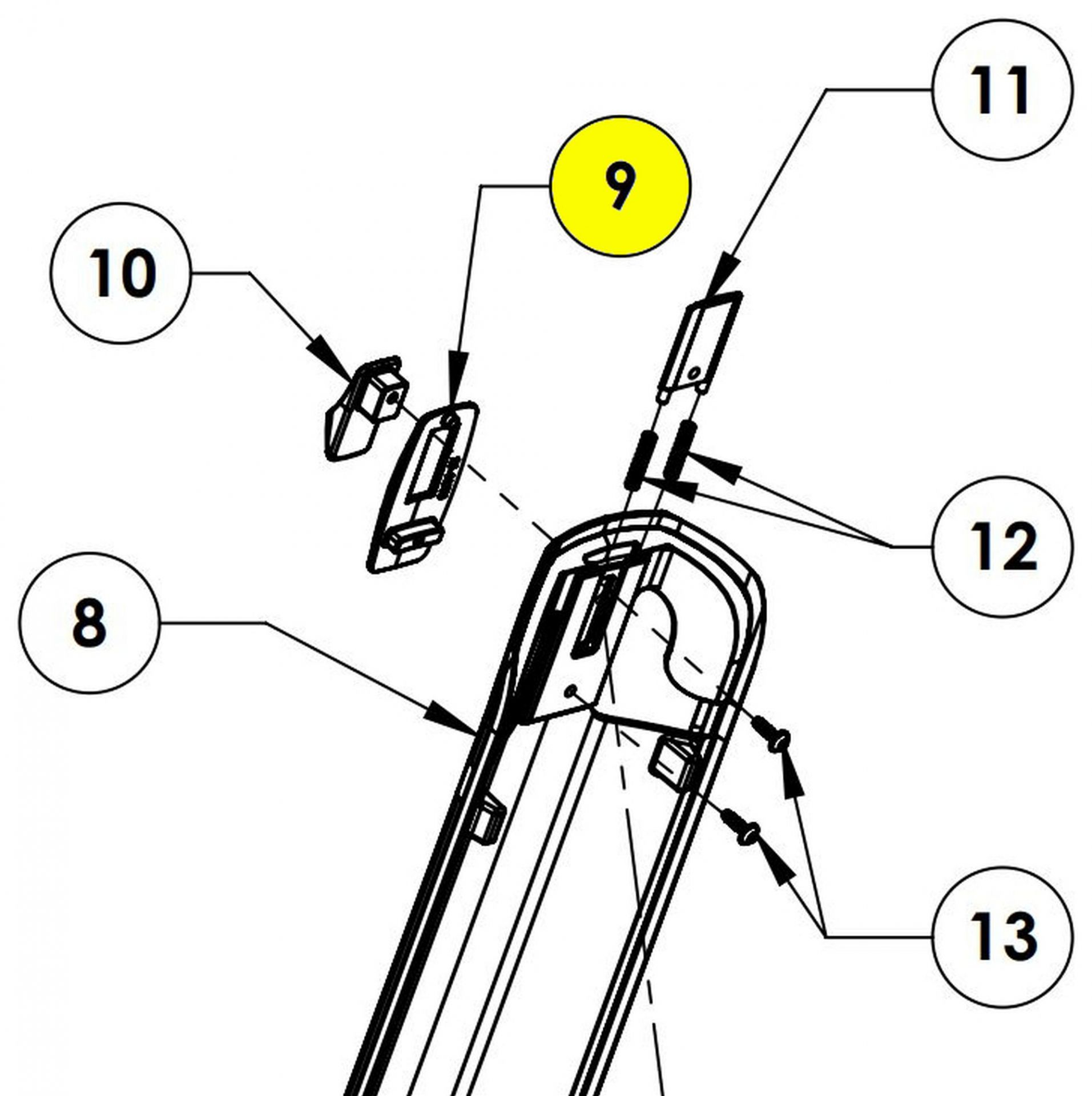 The Electric Bike Shop Cube Battery Cover Shift Lock Base Plate 21- 01678