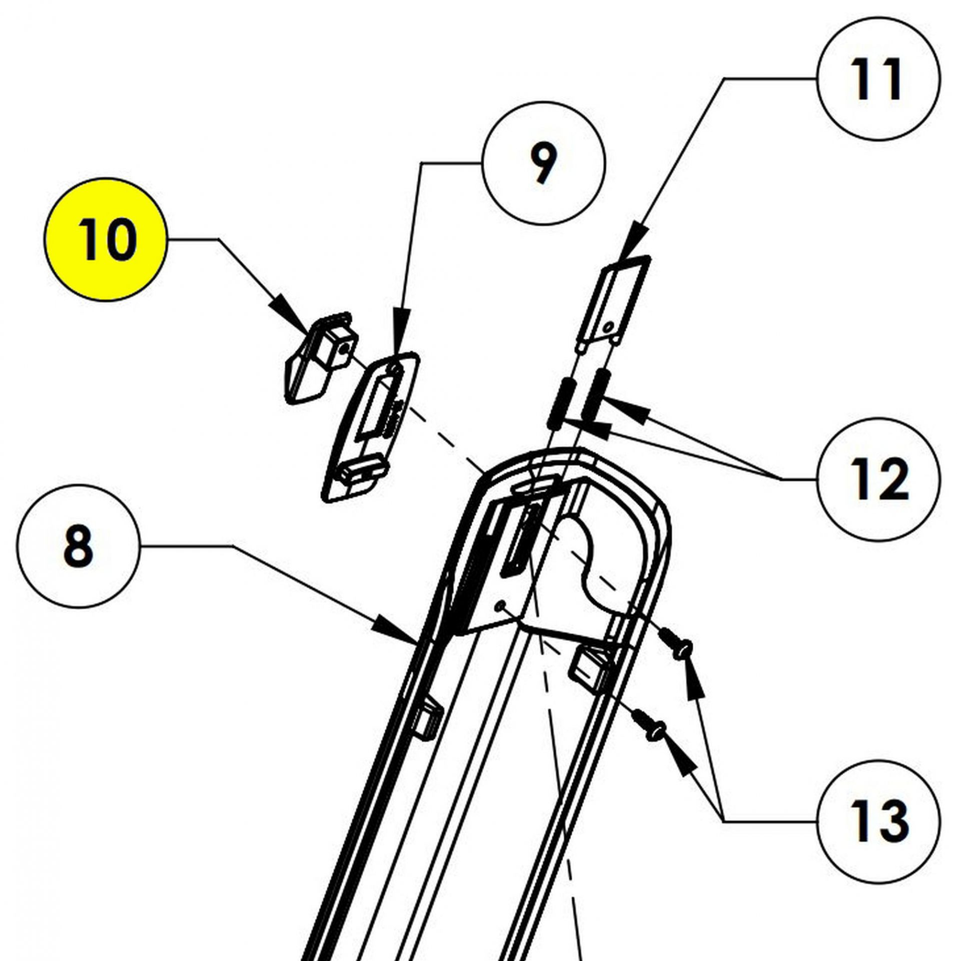 The Electric Bike Shop Cube Battery Cover Shift Lock Lever 21 07449