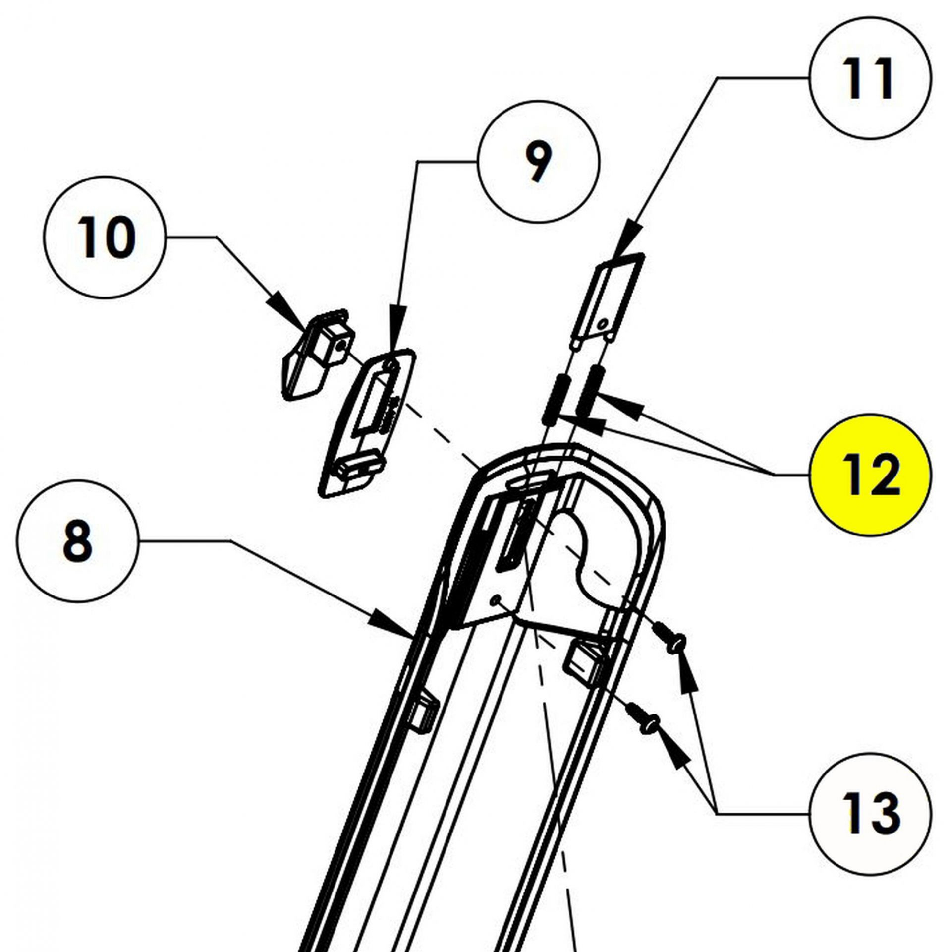 The Electric Bike Shop Cube Battery Cover Shift Lock Spring 21- 07452