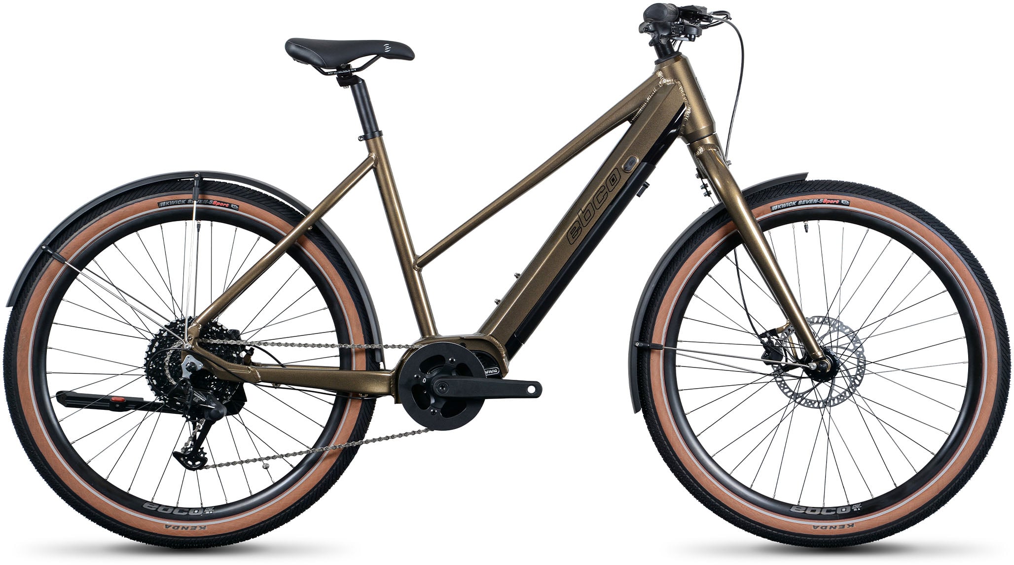 The Electric Bike Shop Ebco Adventure 3T Electric Bike Trapeze Frame In Bronze Small 45cm Bronze