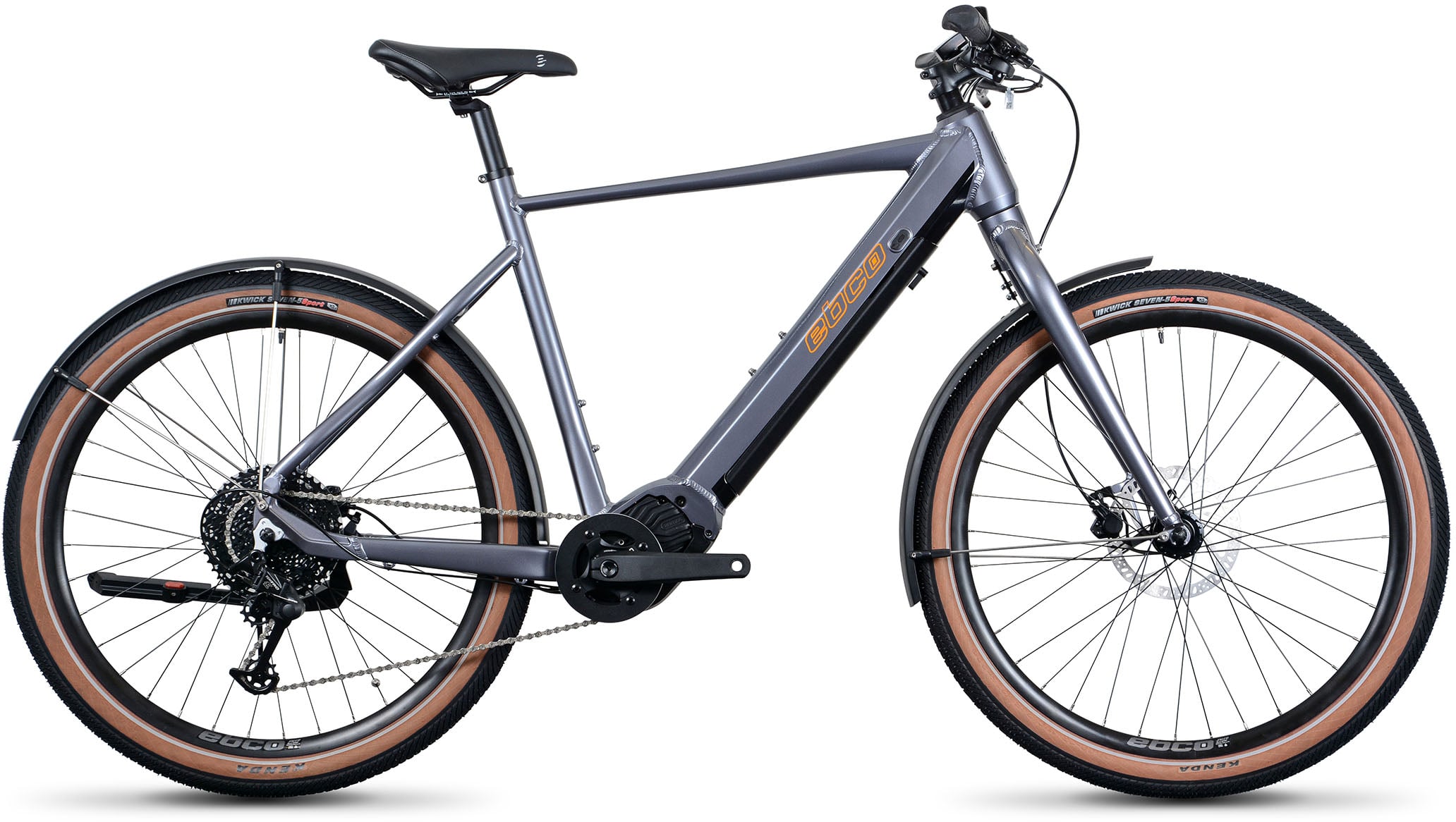 The Electric Bike Shop Ebco Adventure 5R Electric Bike Crossbar Frame In Gunmetal Small 50cm Gunmetal