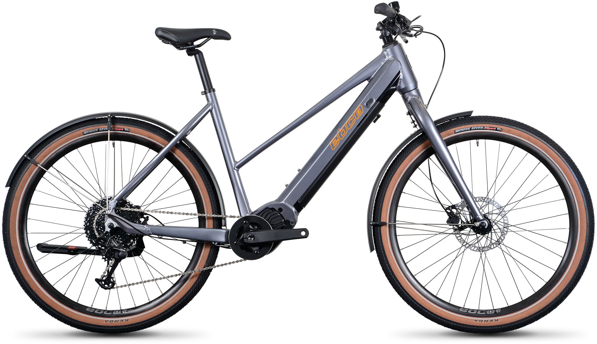 The Electric Bike Shop Ebco Adventure 5T Electric Bike Trapeze Frame In Gunmetal Small 45cm Gunmetal