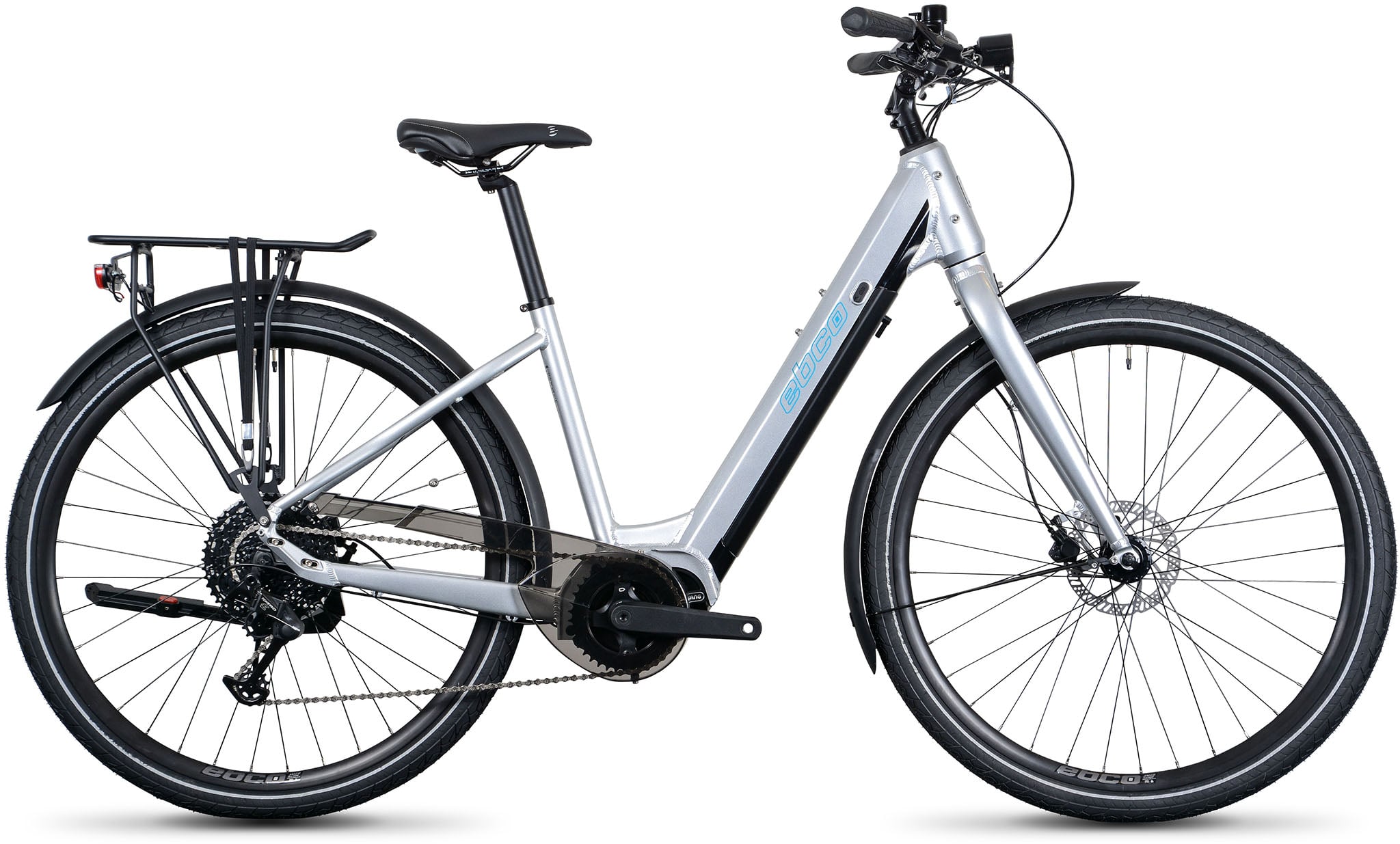 The Electric Bike Shop Ebco Urban 3L Electric Bike Low Step Frame In Arctic Silver Small 40cm Arctic Silver