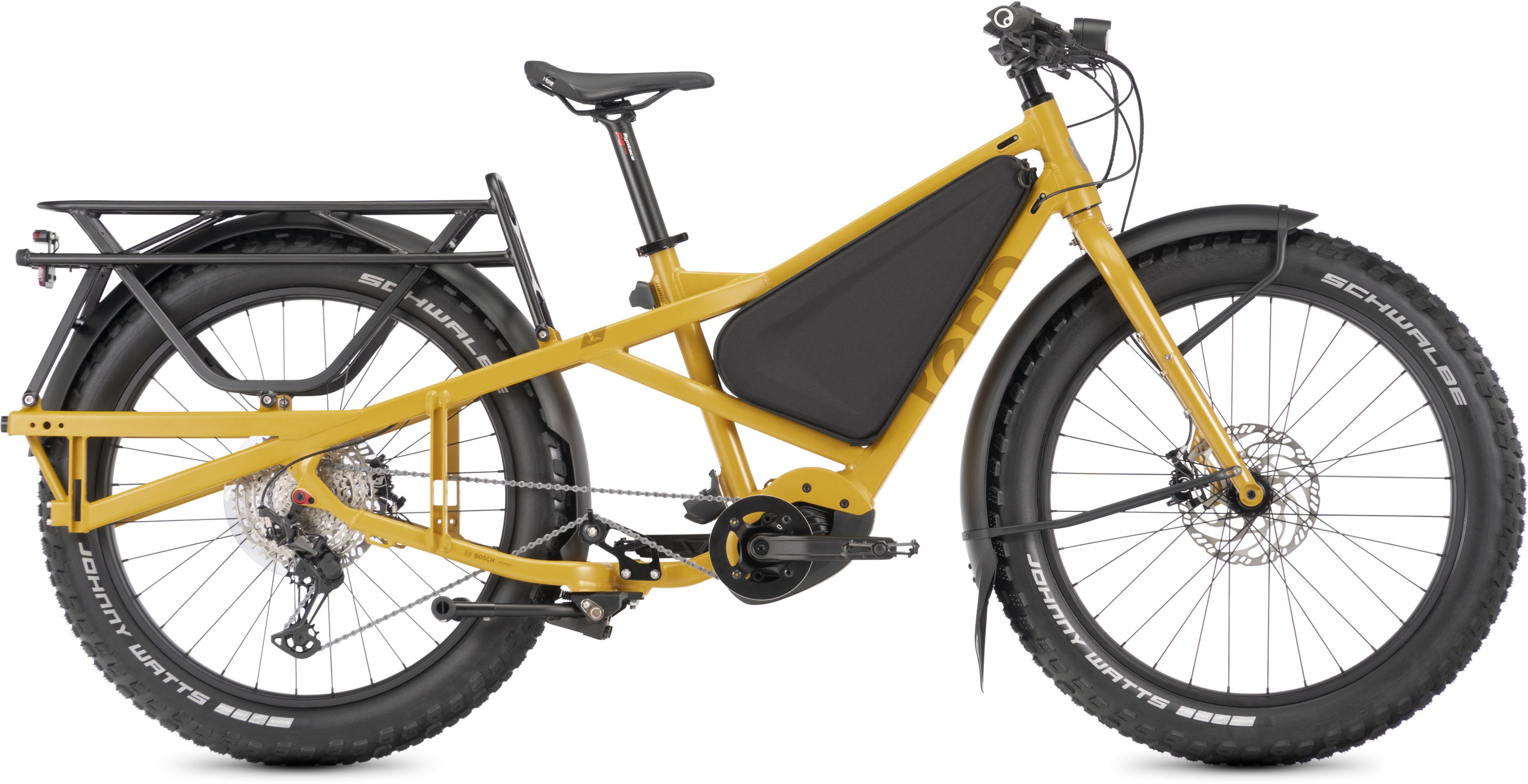 The Electric Bike Shop Tern Orox S12 27.5 Adventure Electric Cargo Bike in Highland Yellow Or Satin Pine Green 27.5 Wheel Large Frame Highland Yellow
