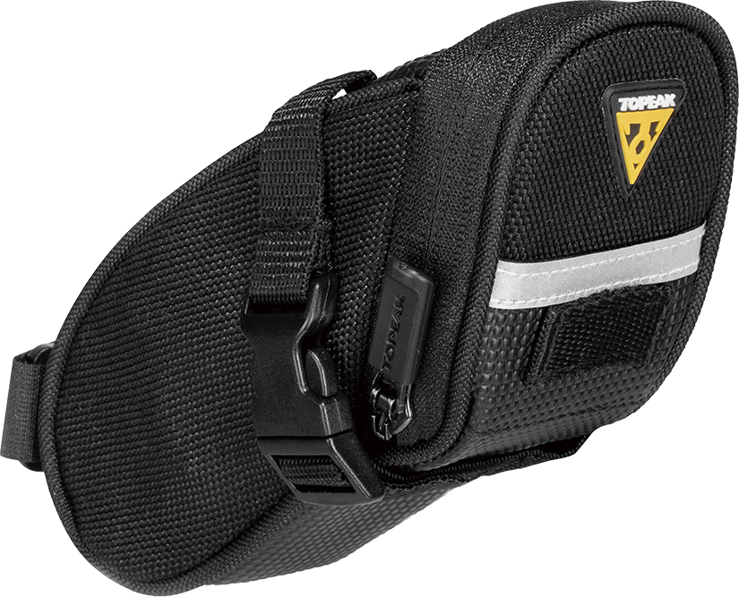 The Electric Bike Shop Topeak Aero Wedge Strap Mount Saddle Bag In Black Available In 4 Sizes X-Small / Micro Black