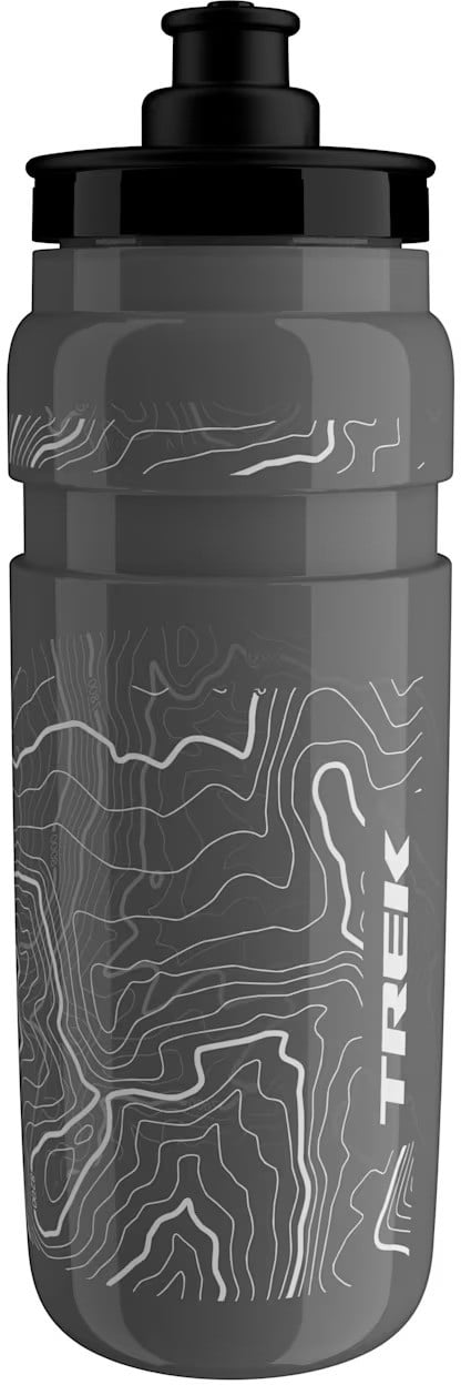 The Electric Bike Shop Trek Flag Water Bottle 550ml or 740ml In Grey & White 550ml Grey & White