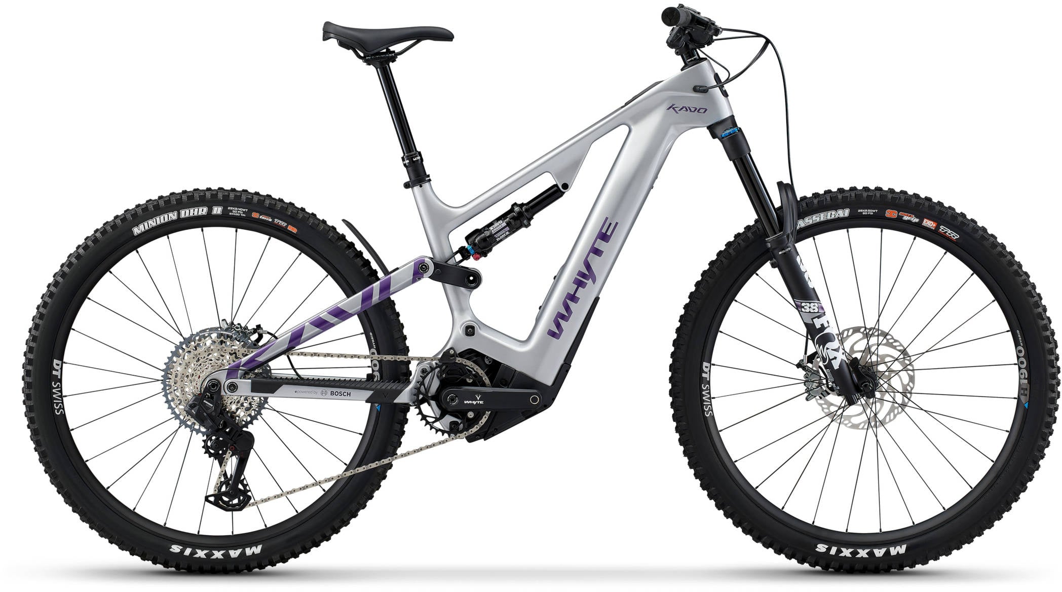 The Electric Bike Shop Whyte Kado RSX V1 Electric Enduro Full Suspension Carbon Mountain Bike In Gloss Light Silver Medium Gloss Light Silver