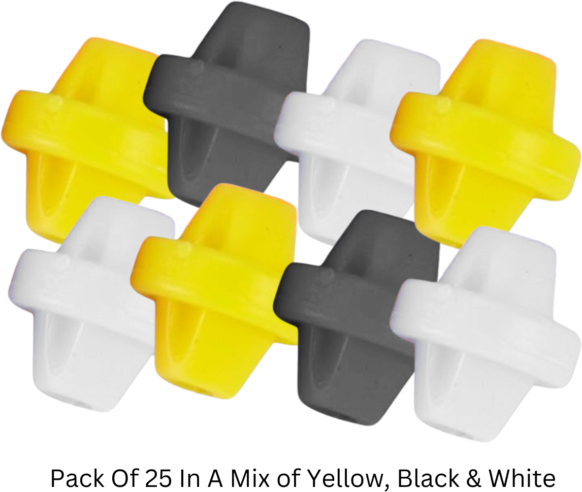 The Electric Bike Shop Spokey Dokeys Pack Of 25 Yellow, Black & White