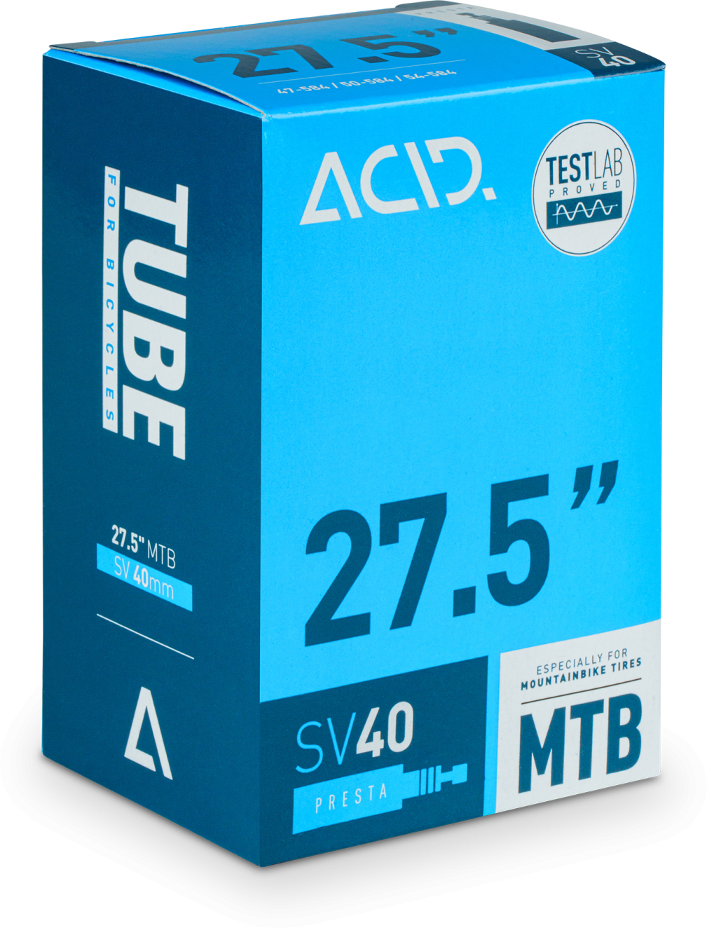 The Electric Bike Shop Acid Tube 27.5 MTB SV 40mm 47/54- 584 47-54-584 Presta Valve