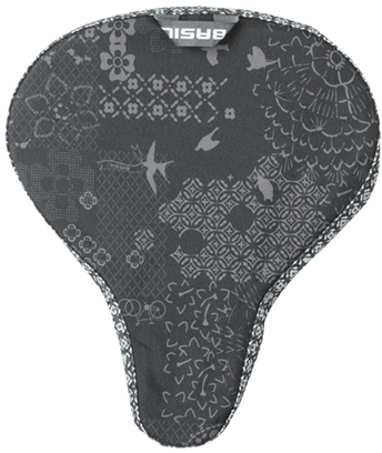 The Electric Bike Shop Basil Boheme Saddle Cover In Red, Jade, Blue, Forest Green, Fig Red Or Charcoal Charcoal